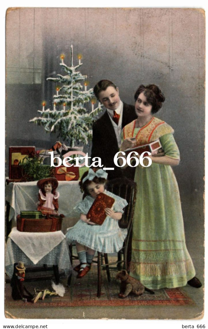 Postal Publicitário Natal * Bazar Esmeriz * Rua Dos Clérigos * Porto * Circulado 1913 - Porto