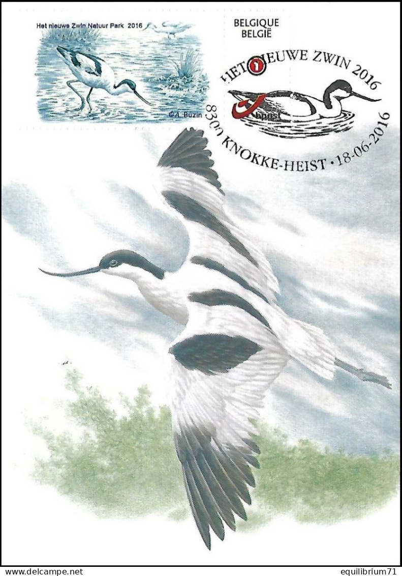 CM/MK - MYSTAMP° - FDC - Avocette élégante / Kluut / Avocet / Recurvirostra Avosetta - Zwin - BUZIN - 1985-.. Oiseaux (Buzin)