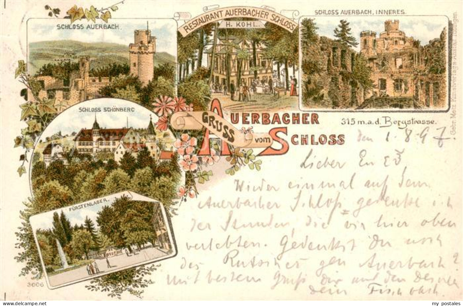 73750322 Auerbach Bergstrasse Schloss Auerbach Inneres Restaurant Auerbacher Sch - Bensheim