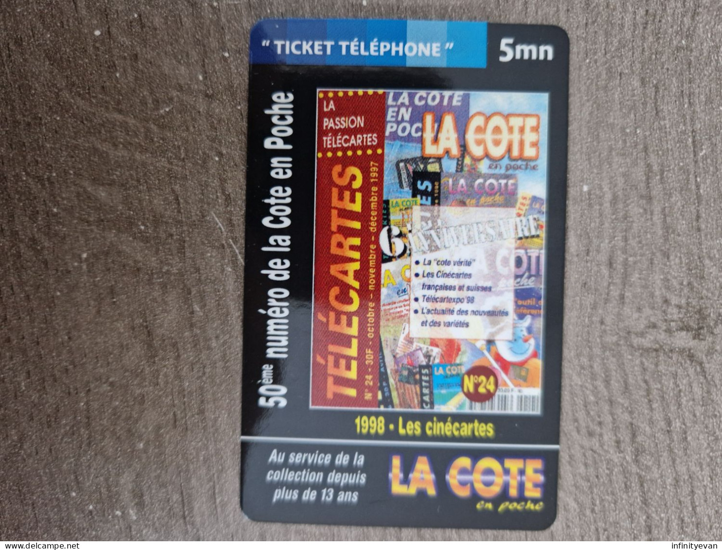 TICKET DE TELEPHONE COTE EN POCHE 4 - Biglietti FT