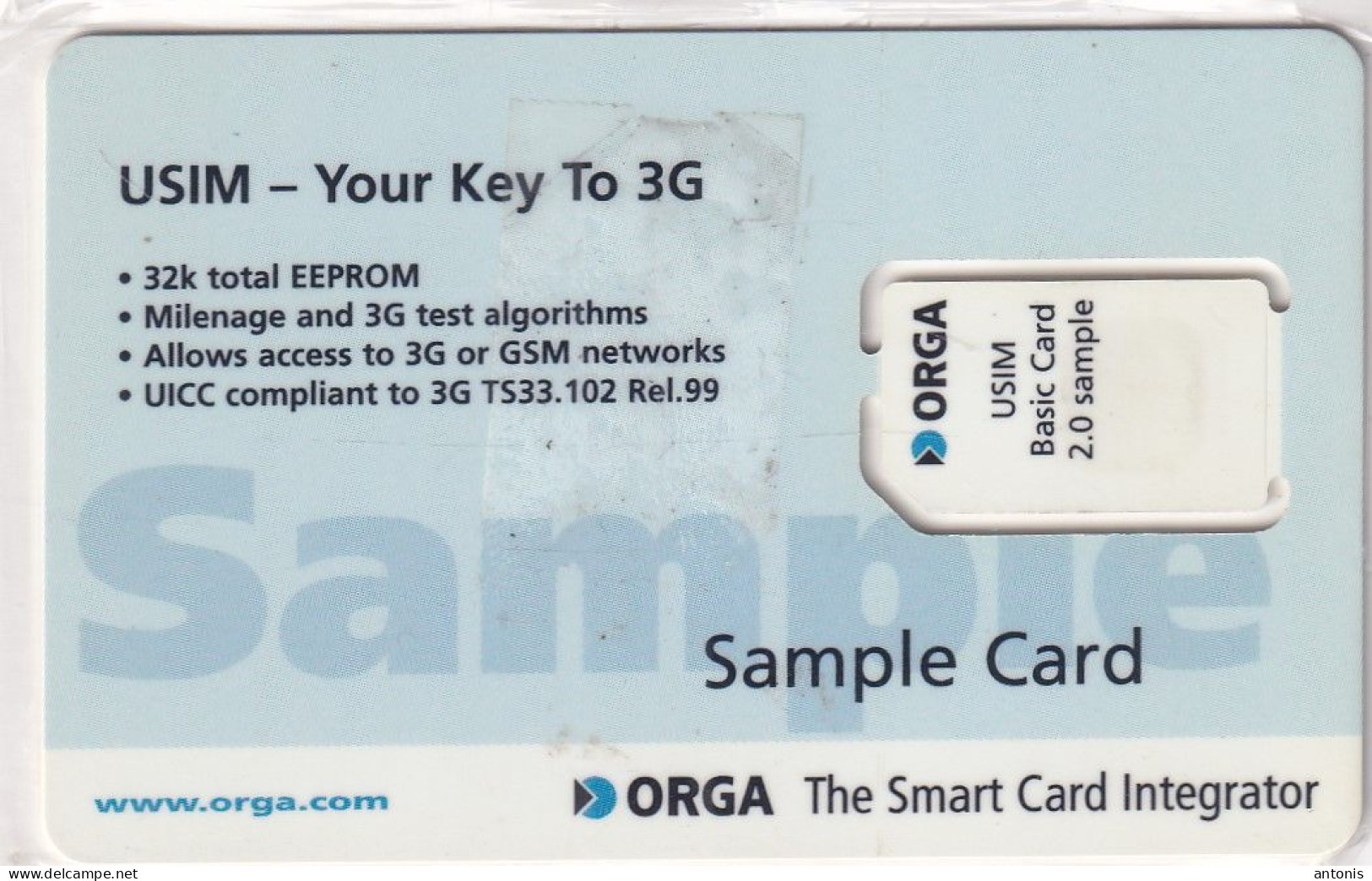 GERMANY - ORGA GSM Sample Card - Otros & Sin Clasificación