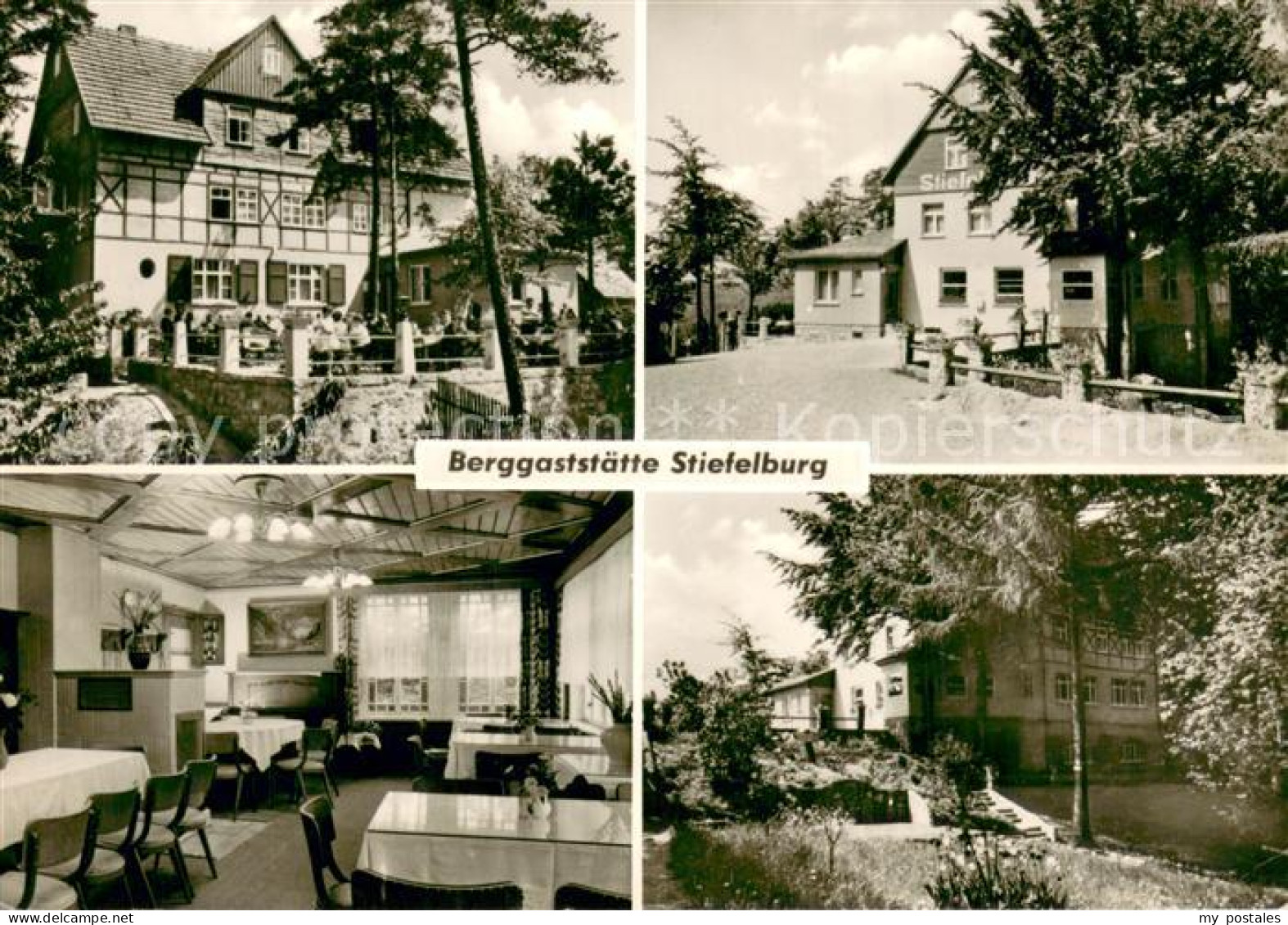 73750252 Weimar  Thueringen Berggaststaette Stiefelsburg Pensionshaus Gastraum  - Weimar