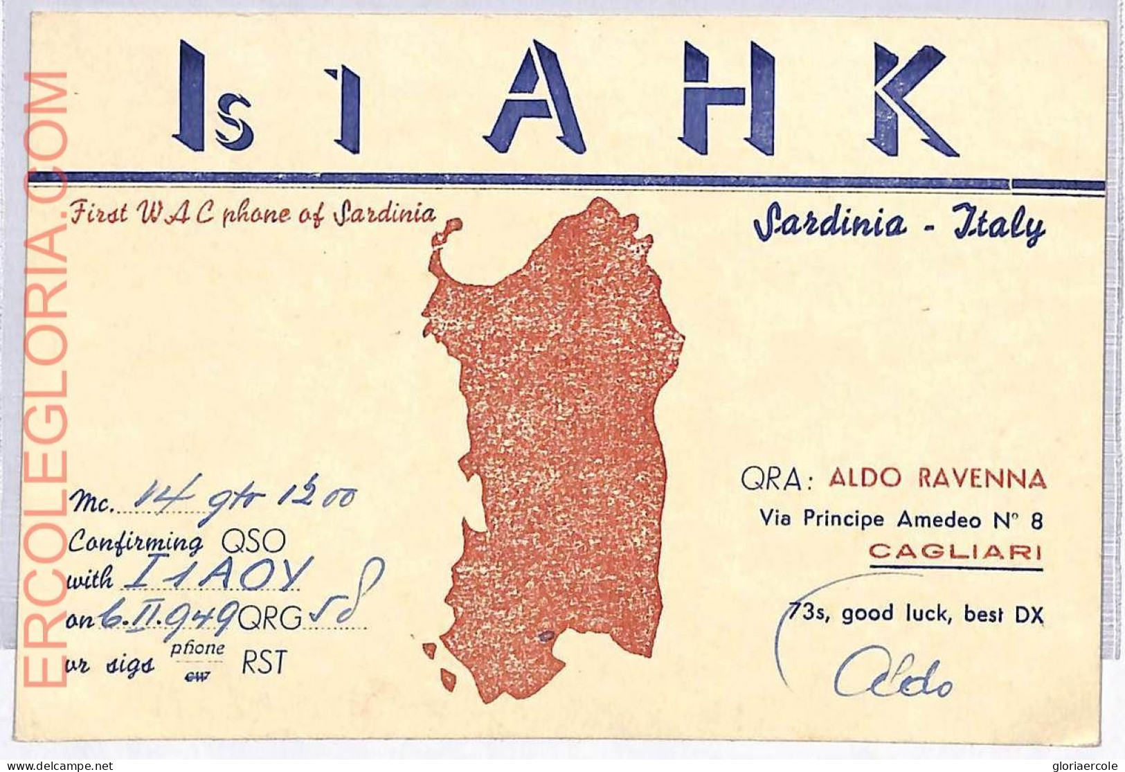 Ad9205 - ITALY - RADIO FREQUENCY CARD - 1950's - Radio