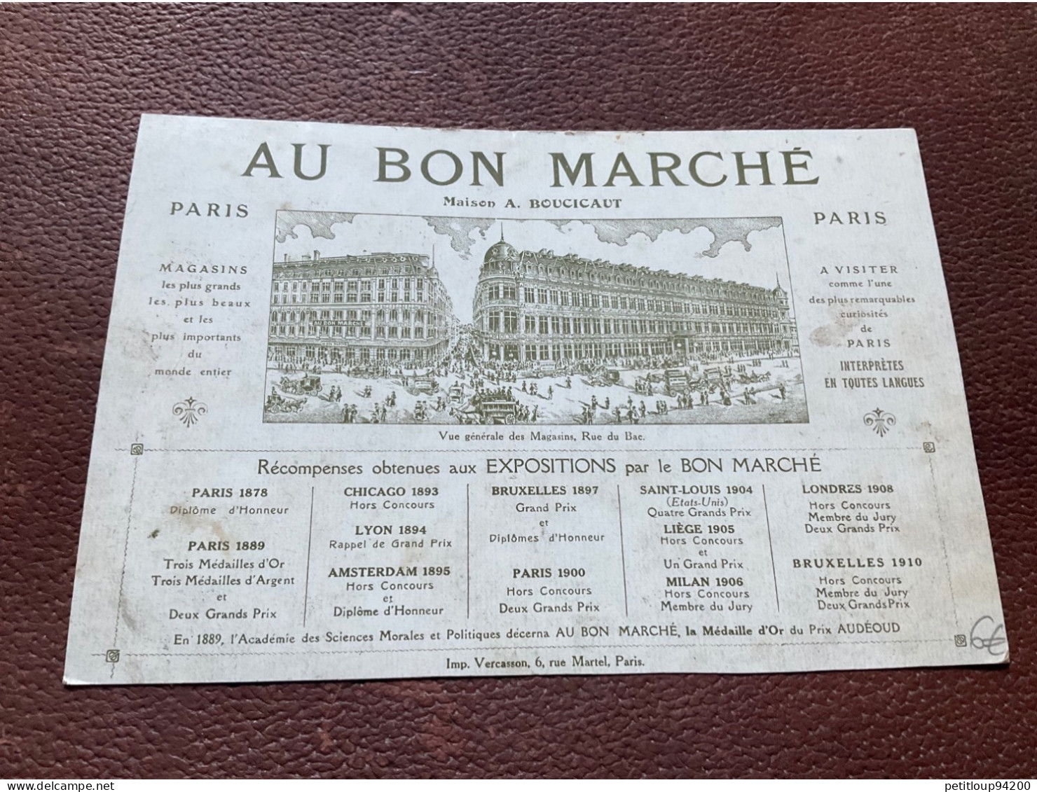CHROMO AU BON MARCHÉ  La Halte Pour La Soupe - Au Bon Marché