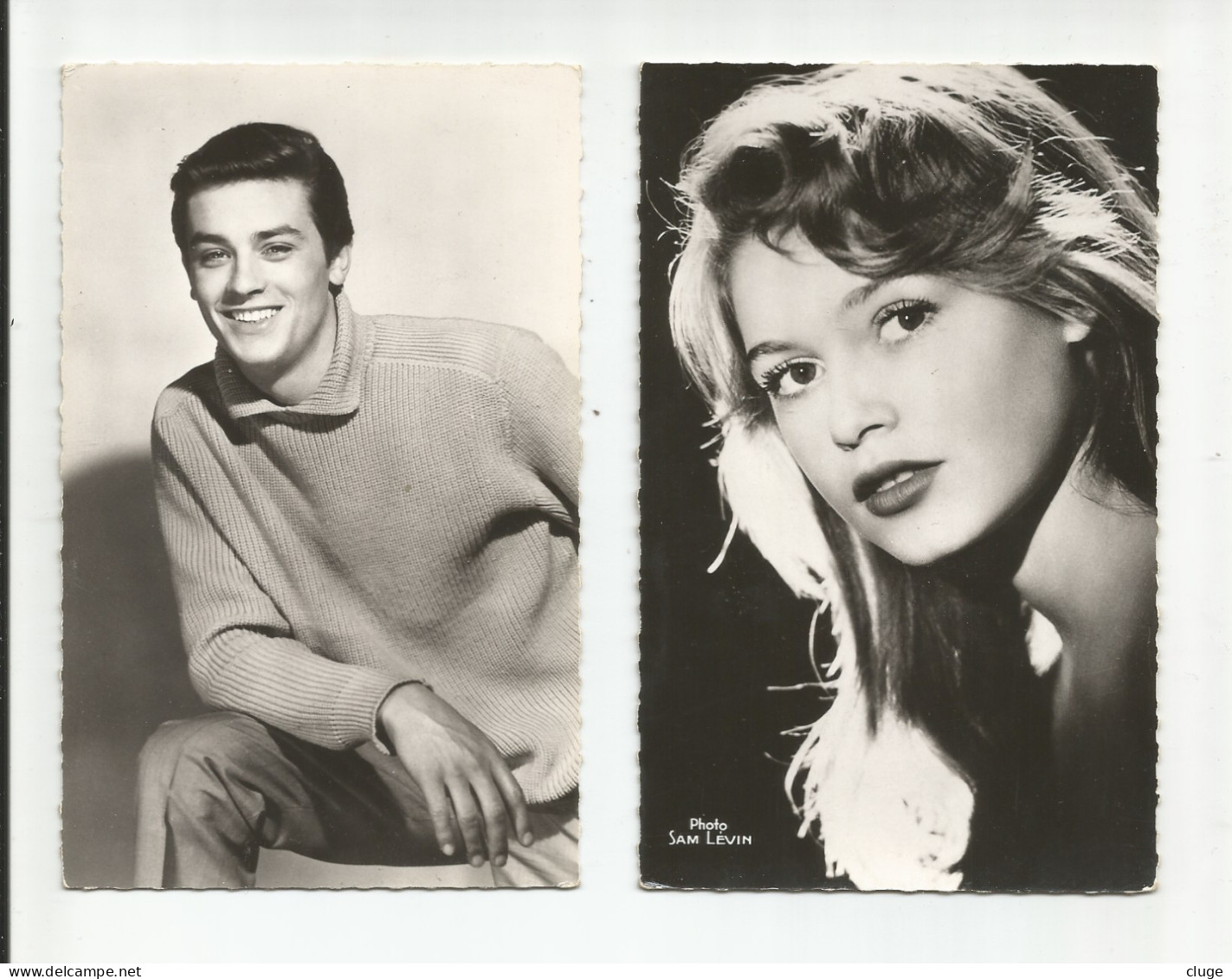 Brigitte BARDOT - Alain DELON  ( 2 Cartes ) - Entertainers