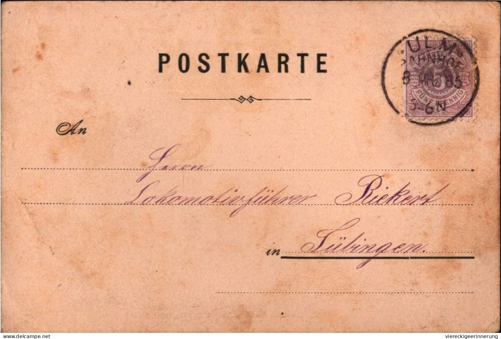 ! 1885 Vorläuferkarte Aus Ulm, Humor, Verlag Schaumberg, München, Precurseur, Humor - Humour