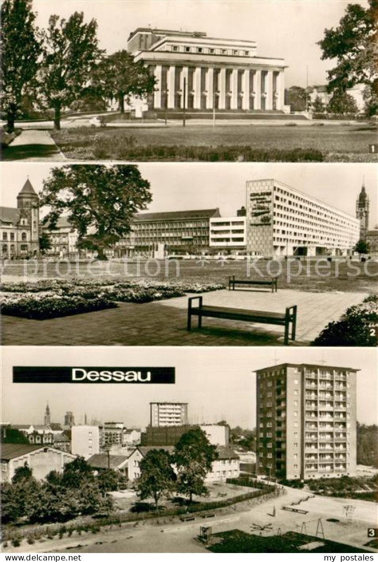 73750225 Dessau-Rosslau Landestheater Wilhelm Pieck Strasse Scheibe Nord Am Rote - Dessau