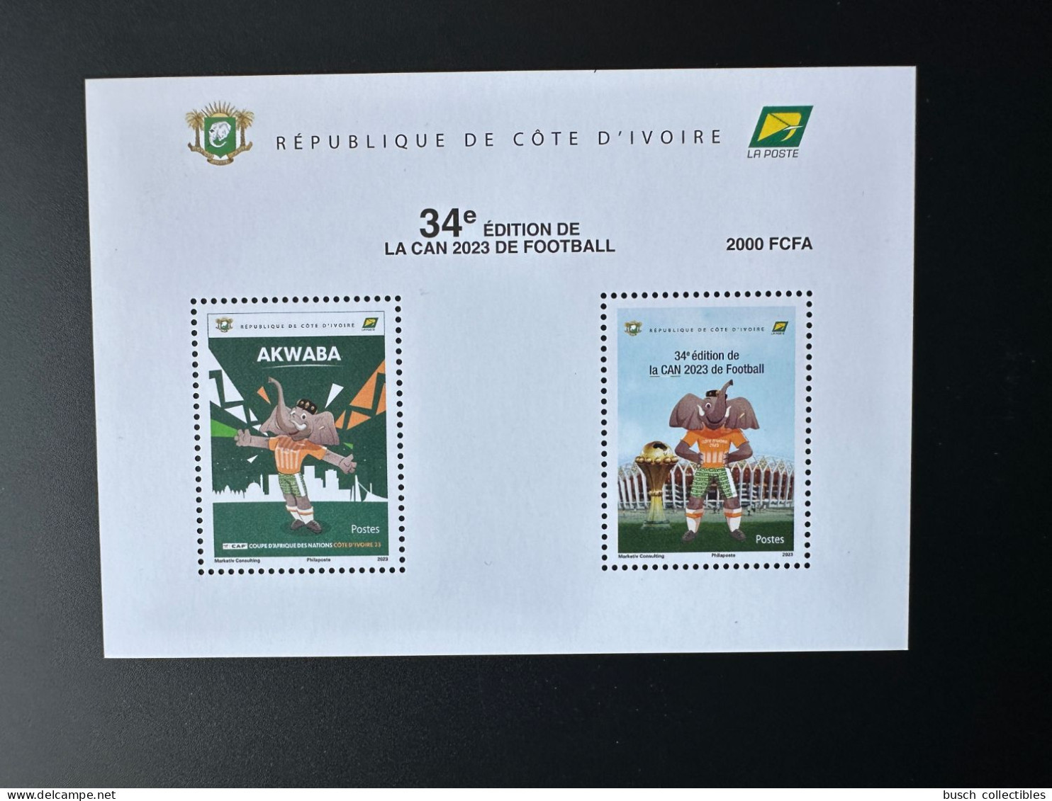 Côte D'Ivoire Ivory Coast 2024 Mi. Bl. ? S/S Bloc CAN Coupe D'Afrique Des Nations Football Soccer Africa Cup Fußball - Costa De Marfil (1960-...)