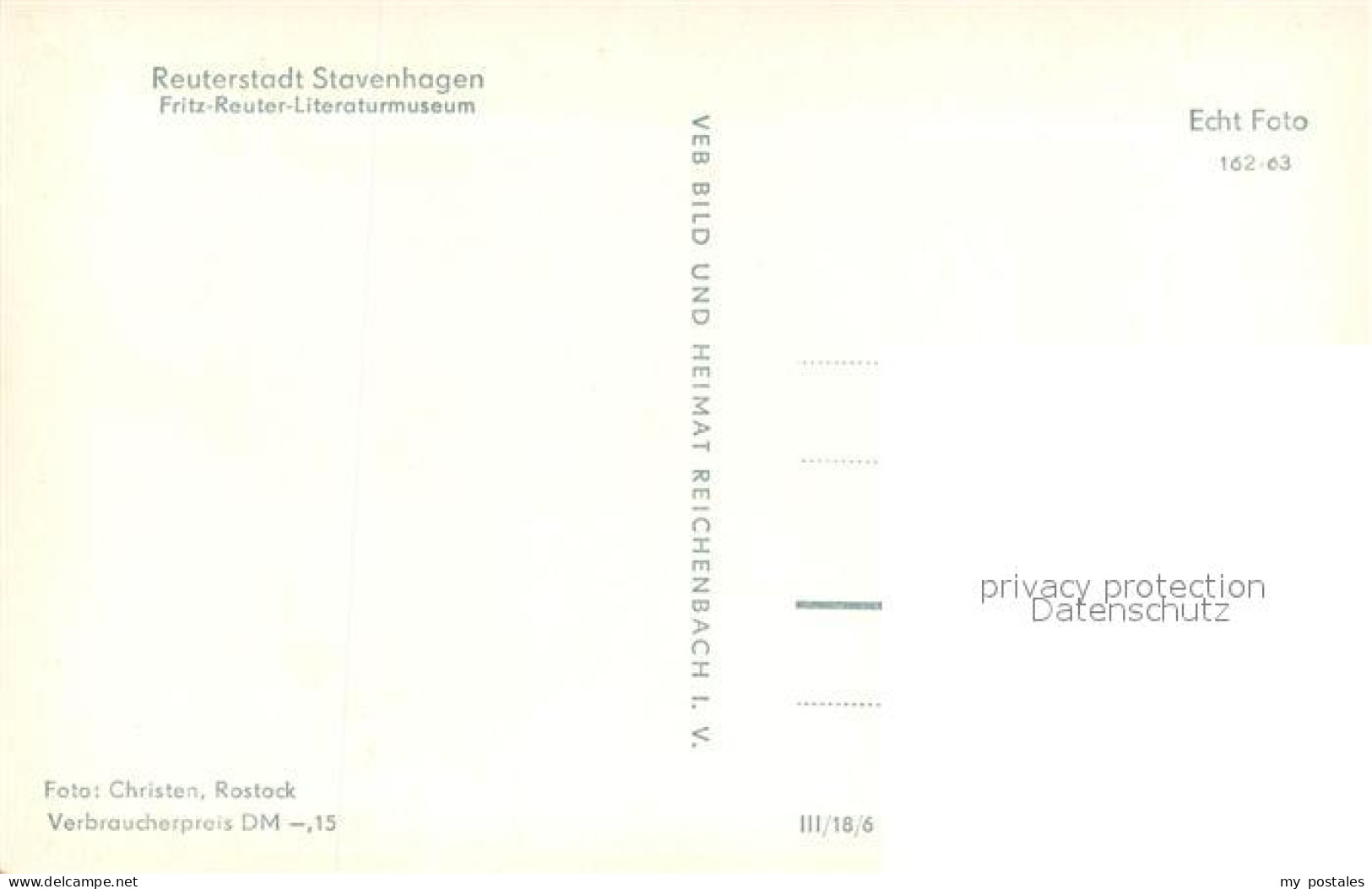 73750159 Stavenhagen Fritz Reuter Literaturmuseum Stavenhagen - Other & Unclassified