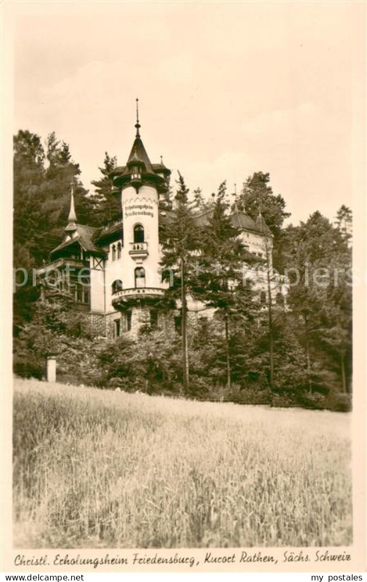 73750140 Rathen Saechsische Schweiz Christliches Erholungsheim Friedensburg Rath - Rathen