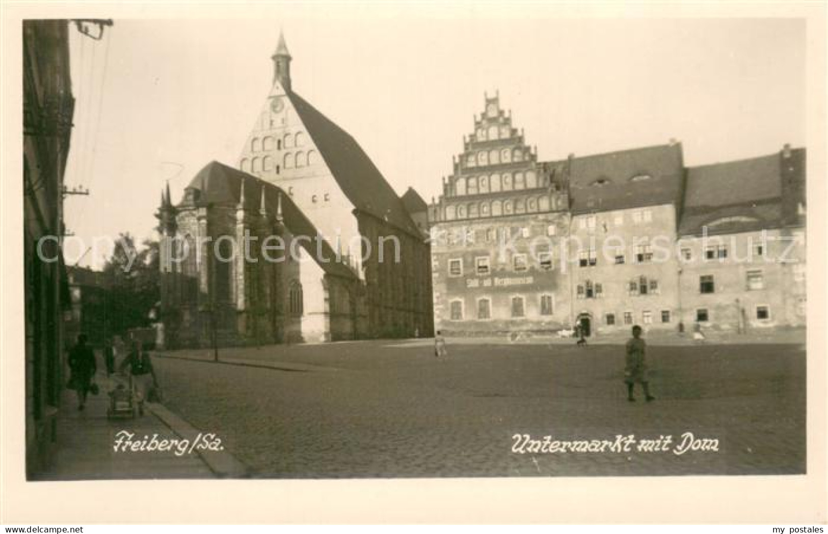 73750100 Freiberg Sachsen Untermarkt Mit Dom Freiberg Sachsen - Freiberg (Sachsen)