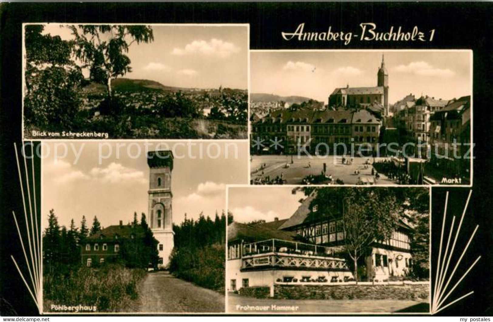 73750061 Annaberg-Buchholz Erzgebirge Blick Vom Schreckenberg Markt Poehlberghau - Annaberg-Buchholz