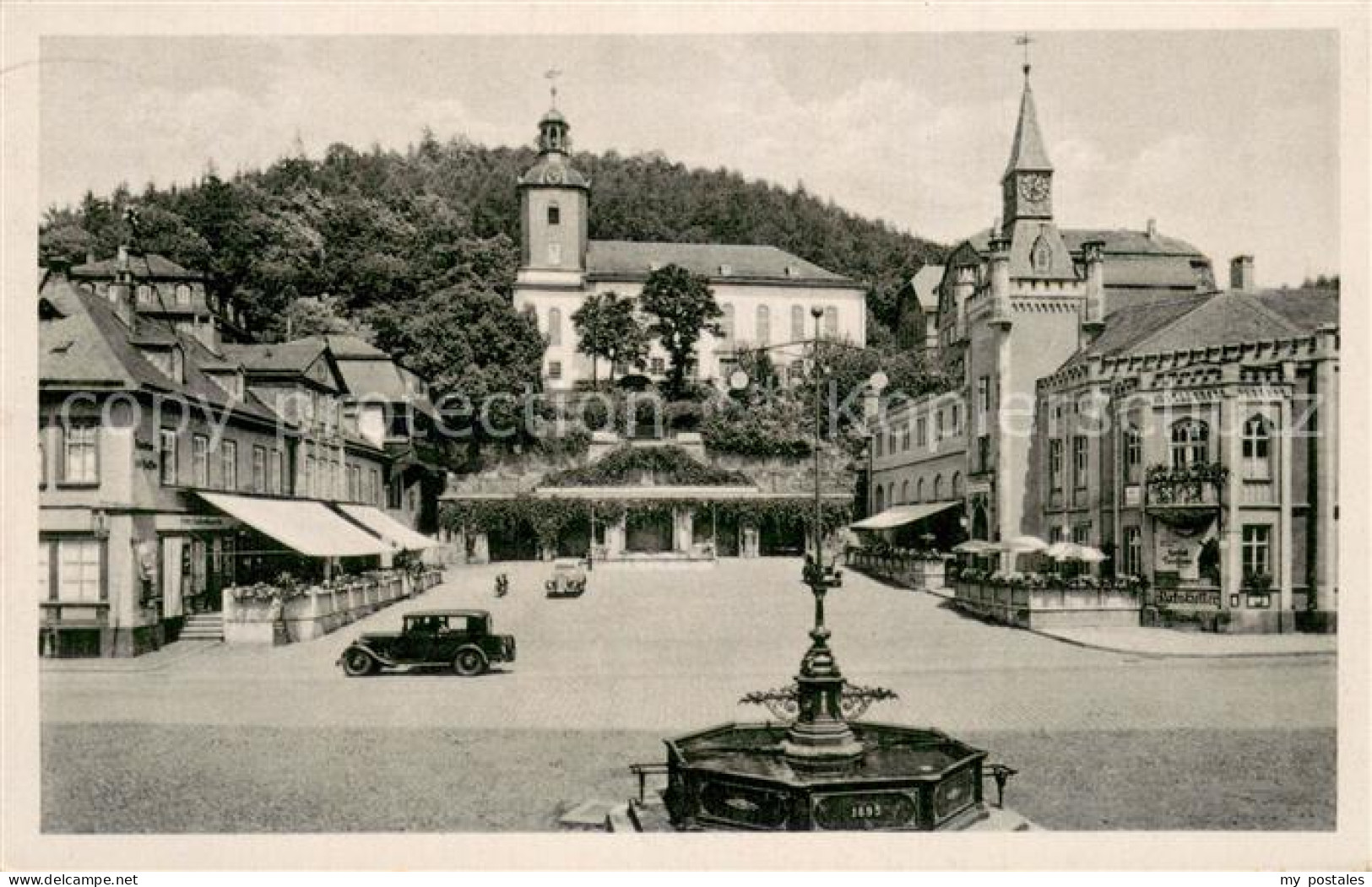 73750051 Leutenberg Thueringen Ortspartie Mit Kirche Und Brunnen Leutenberg Thue - Other & Unclassified