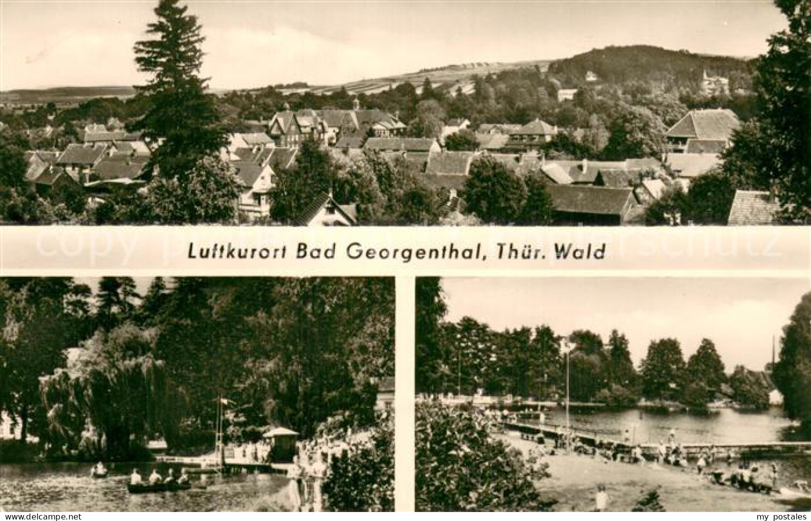73750047 Bad Georgenthal Gotha Panorama Badesee Bad Georgenthal Gotha - Other & Unclassified