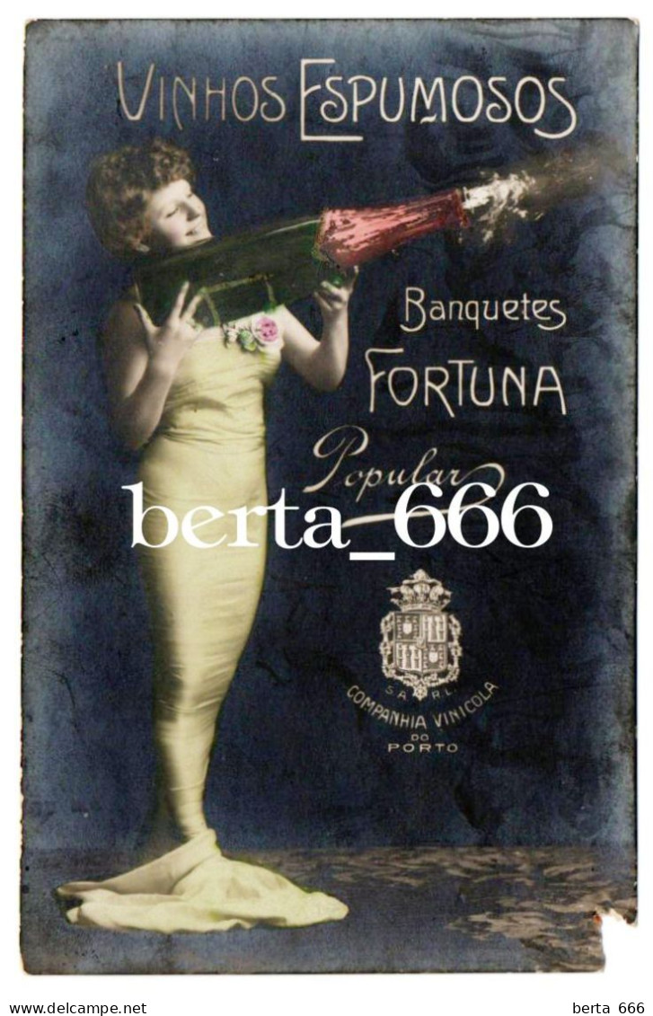 Postal Publicitário * Companhia Vinícola Do Porto * Vinhos Espumosos * Portugal Wine Advertising Postcard - Weinberge