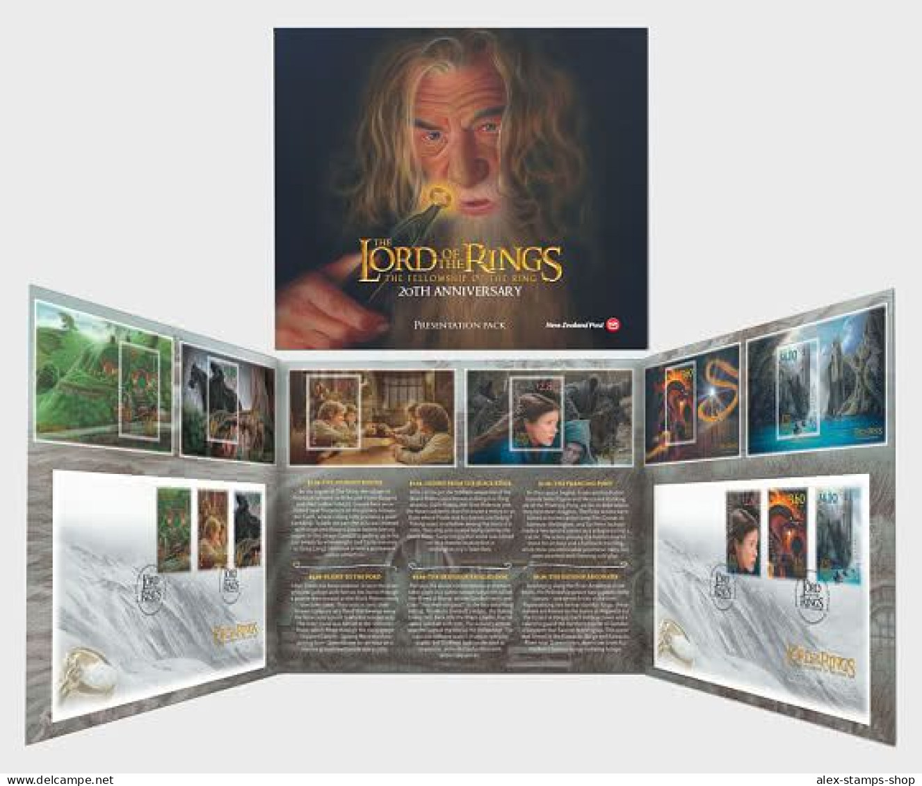 NEW ZEALAND 2021 The Lord Of The Rings- The Fellowship Of The Ring 20th Anniversary - Presentation Packs