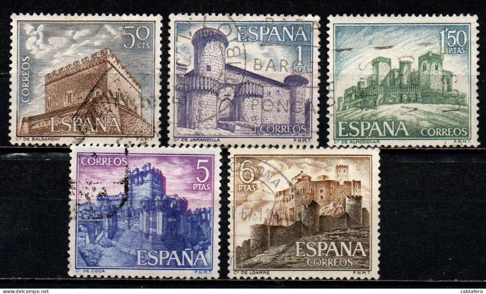 SPAGNA - 1967 - CASTELLI SPAGNOLI - USATI - Gebruikt