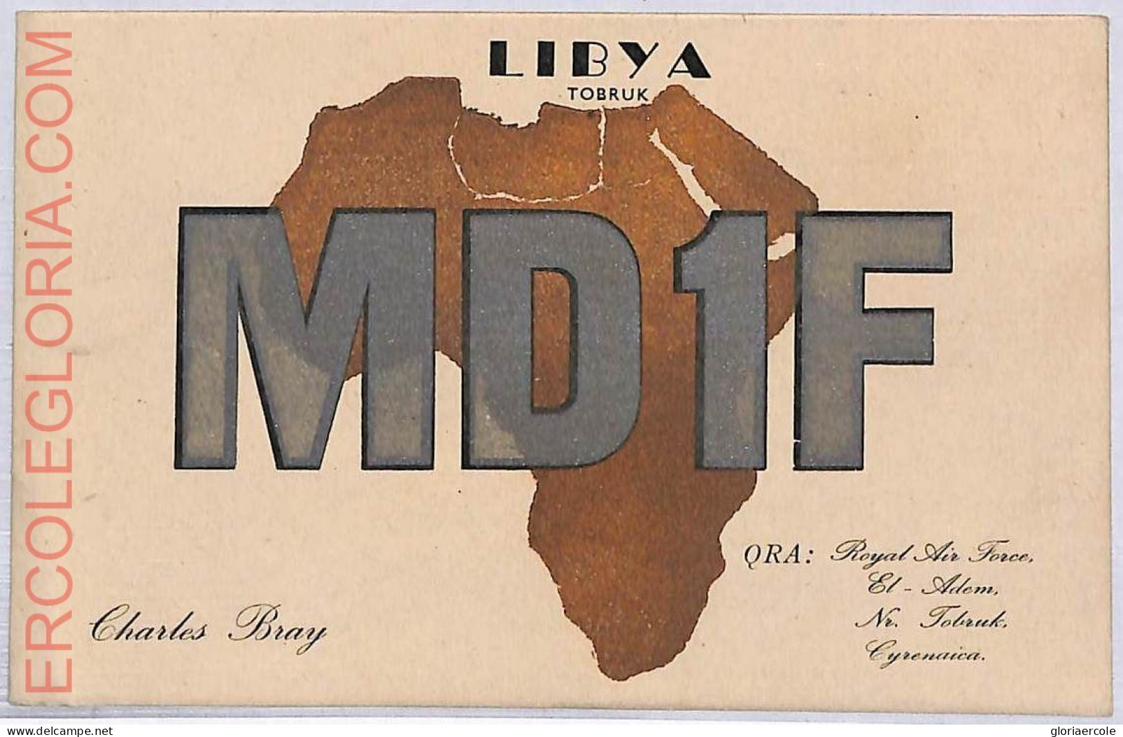 Ad9215 - LIBYA - RADIO FREQUENCY CARD  - Tobruk - 1947 - Radio