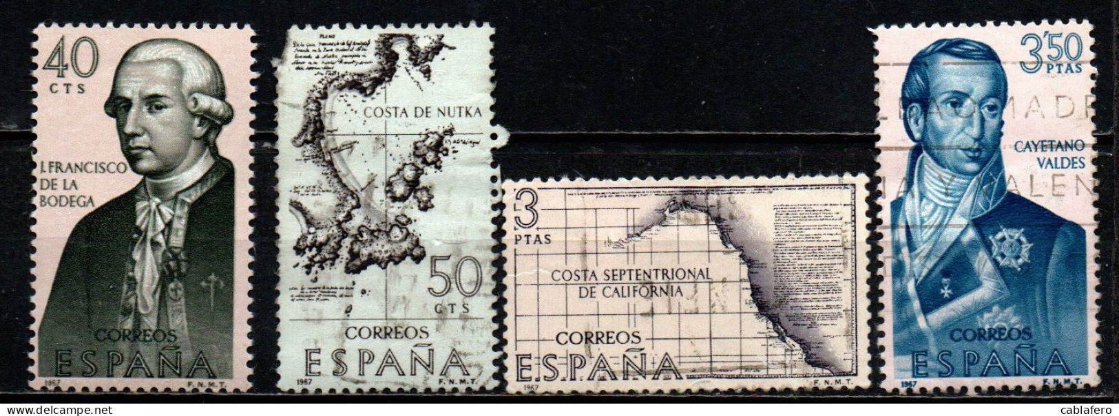 SPAGNA - 1967 - CONQUISTATORI DELL'AMERICA - USATI - Usados