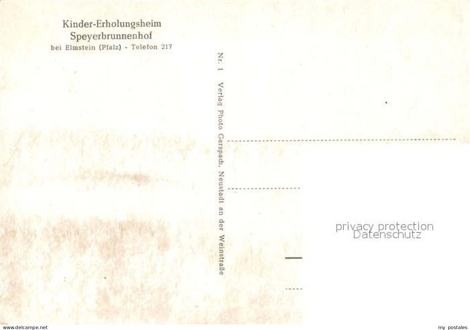 73749758 Elmstein Kinder Erholungsheim Speyerbrunnehof Elmstein - Sonstige & Ohne Zuordnung