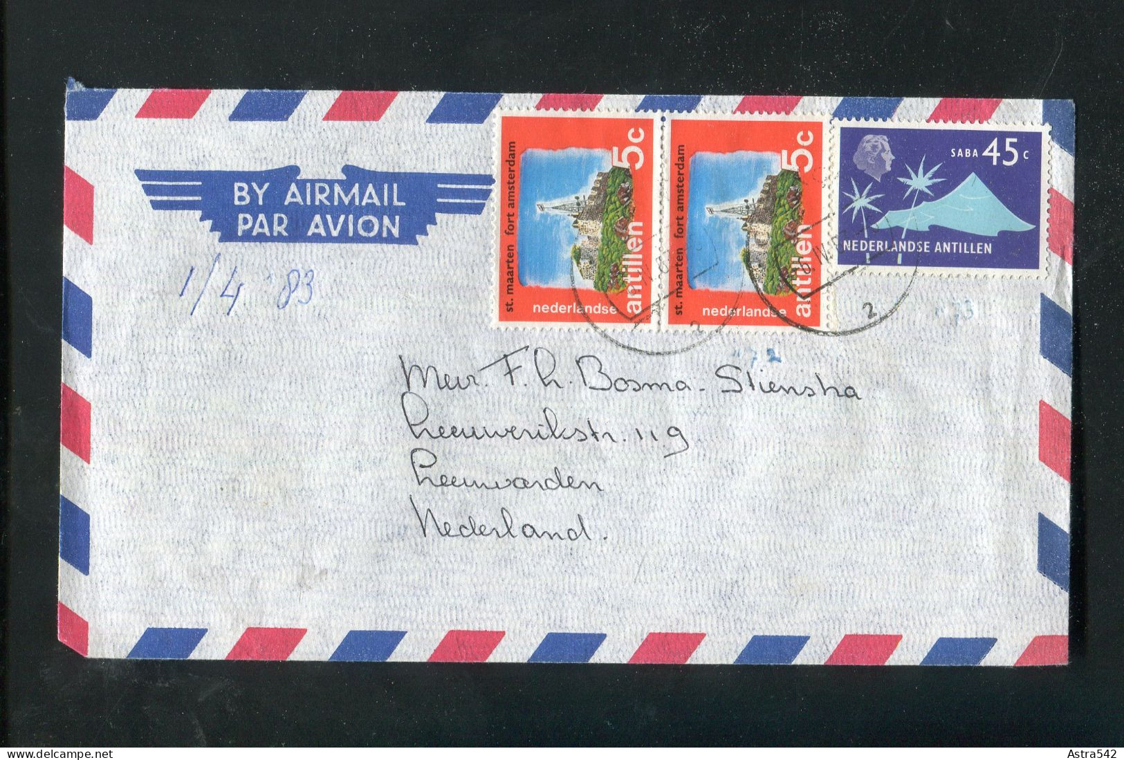 "NIEDERLAENDISCH-ANTILLEN" 1983, Lupo-Brief Nach Holland (A1194) - Curazao, Antillas Holandesas, Aruba