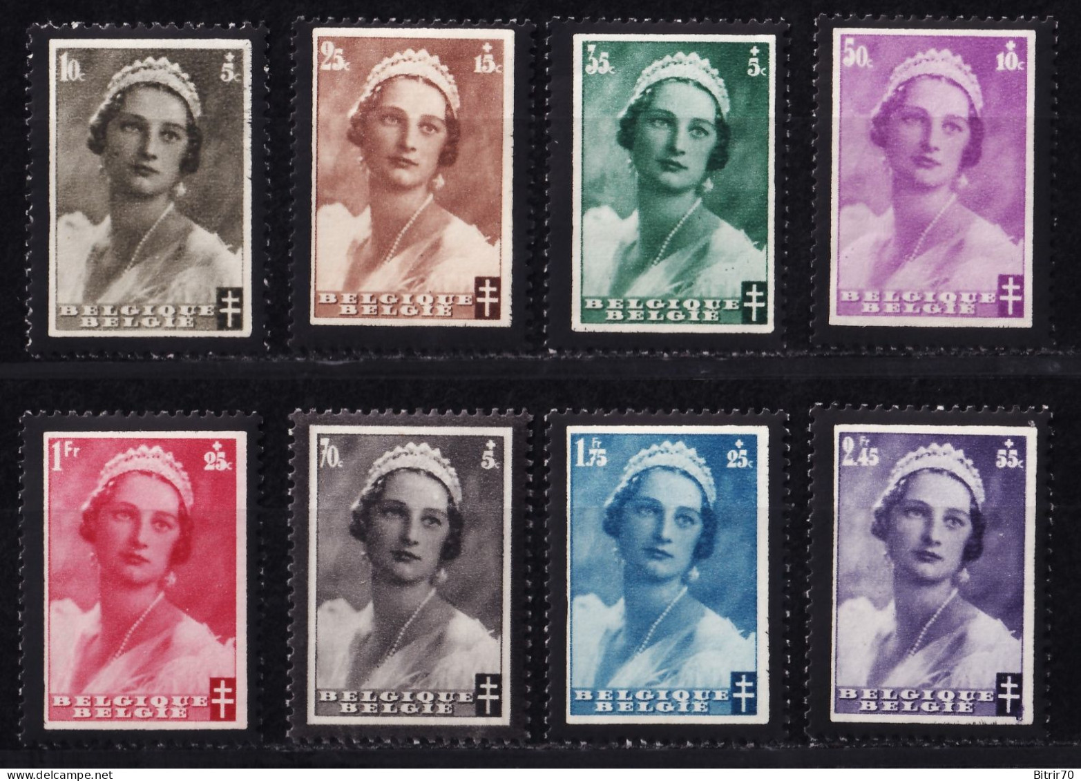 Belgica, 1935 Y&T. 411 / 418, MNH. - Nuovi