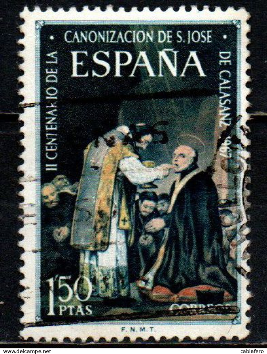 SPAGNA - 1967 - BICENTENARIO DELLA CANONIZZAZIONE DI S. JOSE' DI CALASANZ - USATO - Gebraucht