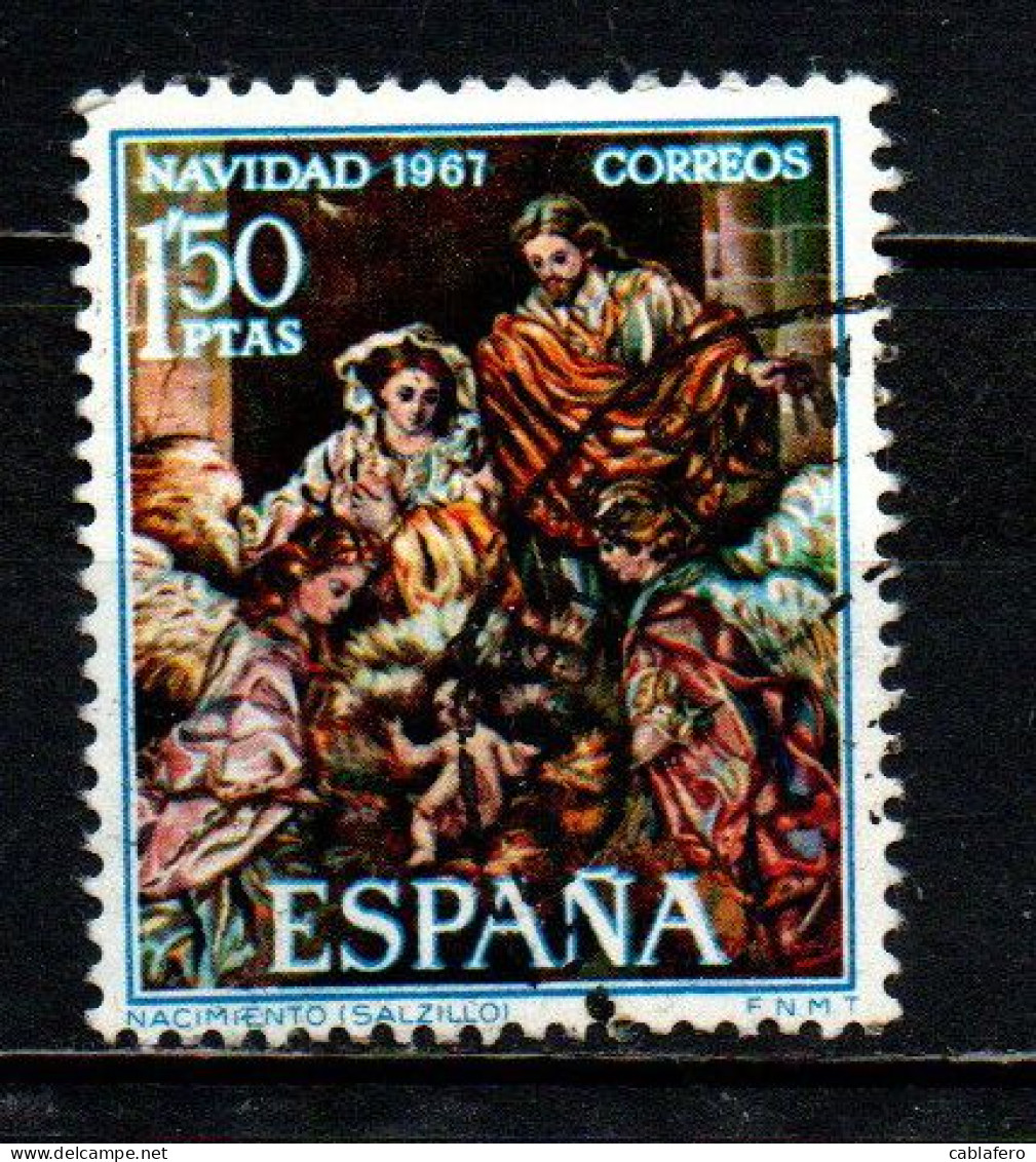 SPAGNA - 1967 - NATALE: DIPINTO DI SALZILLO - USATO - Used Stamps