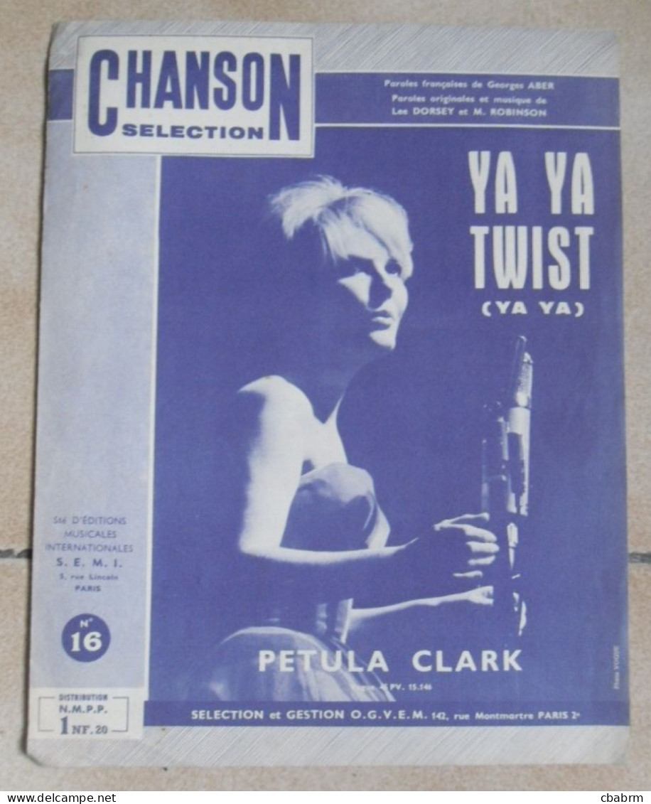 PARTITION PETULA CLARK YA YA TWIST En 1962 S.E.M.I. 3944 - Partituren