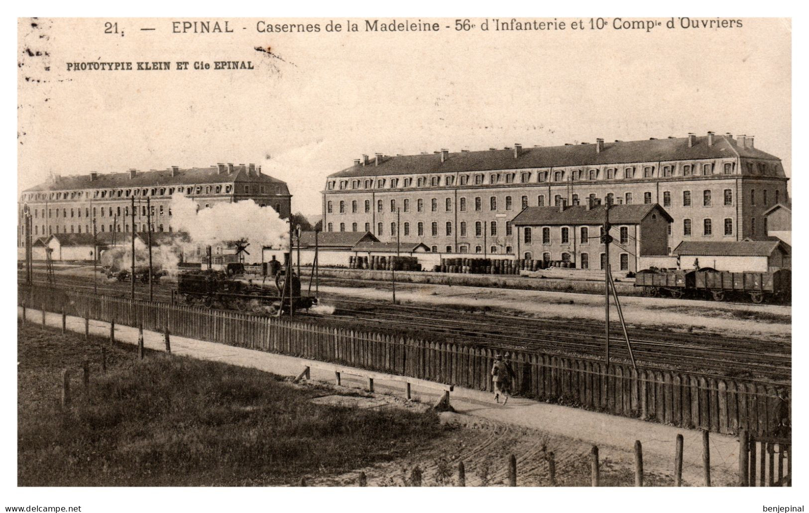 Epinal - Casernes De La Madeleine - 56° Régiment D'Infanterie Et 10° Compagnie D'Ouvriers - Epinal