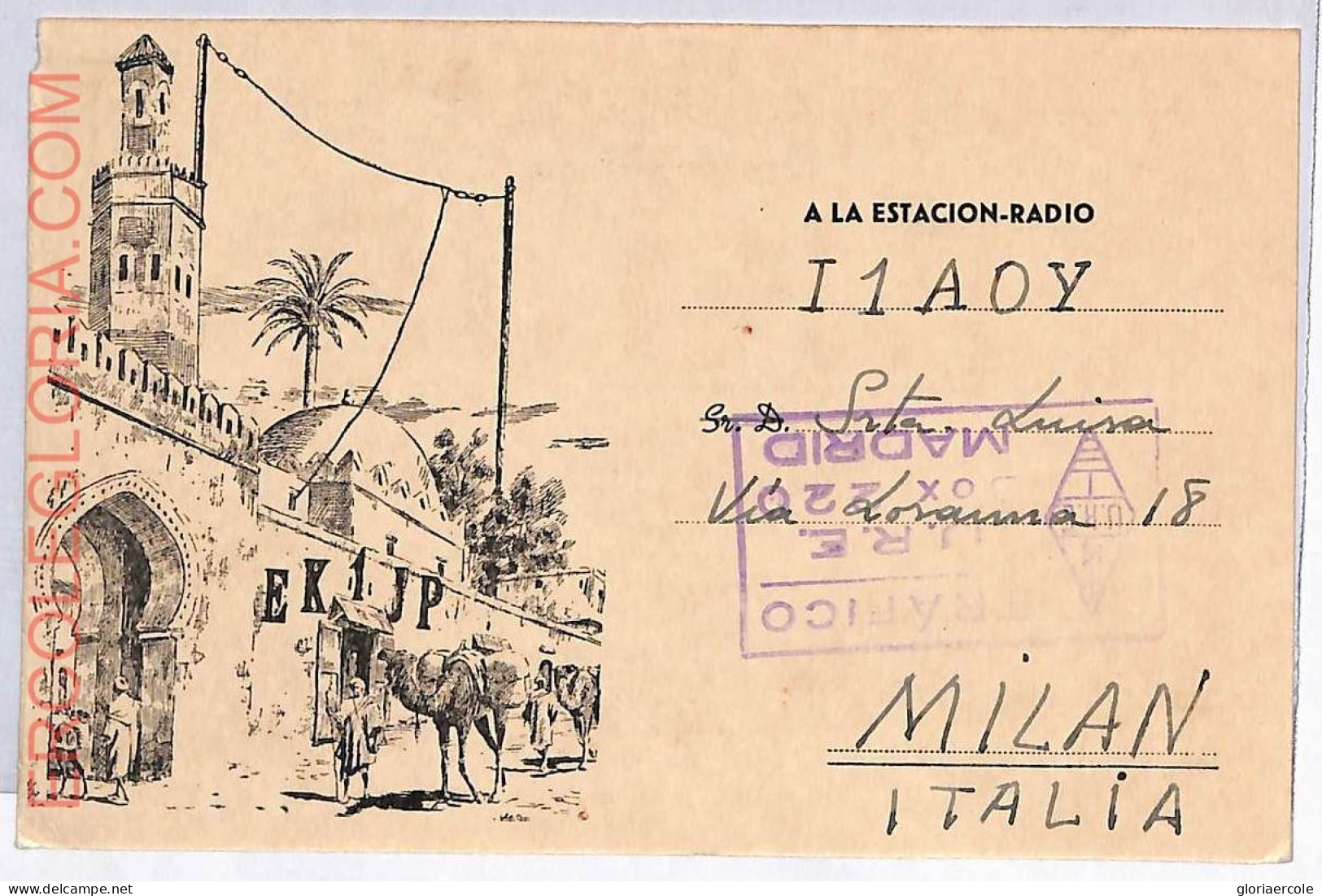 Ad9222 - MOROCCO - RADIO FREQUENCY CARD  - 1950 - Radio