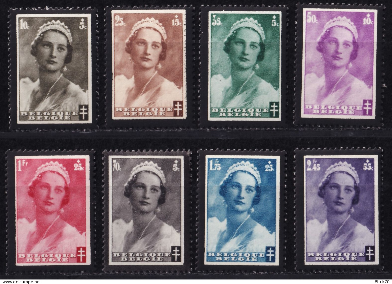 Belgica, 1935 Y&T. 411 / 418, MNH. - Nuovi