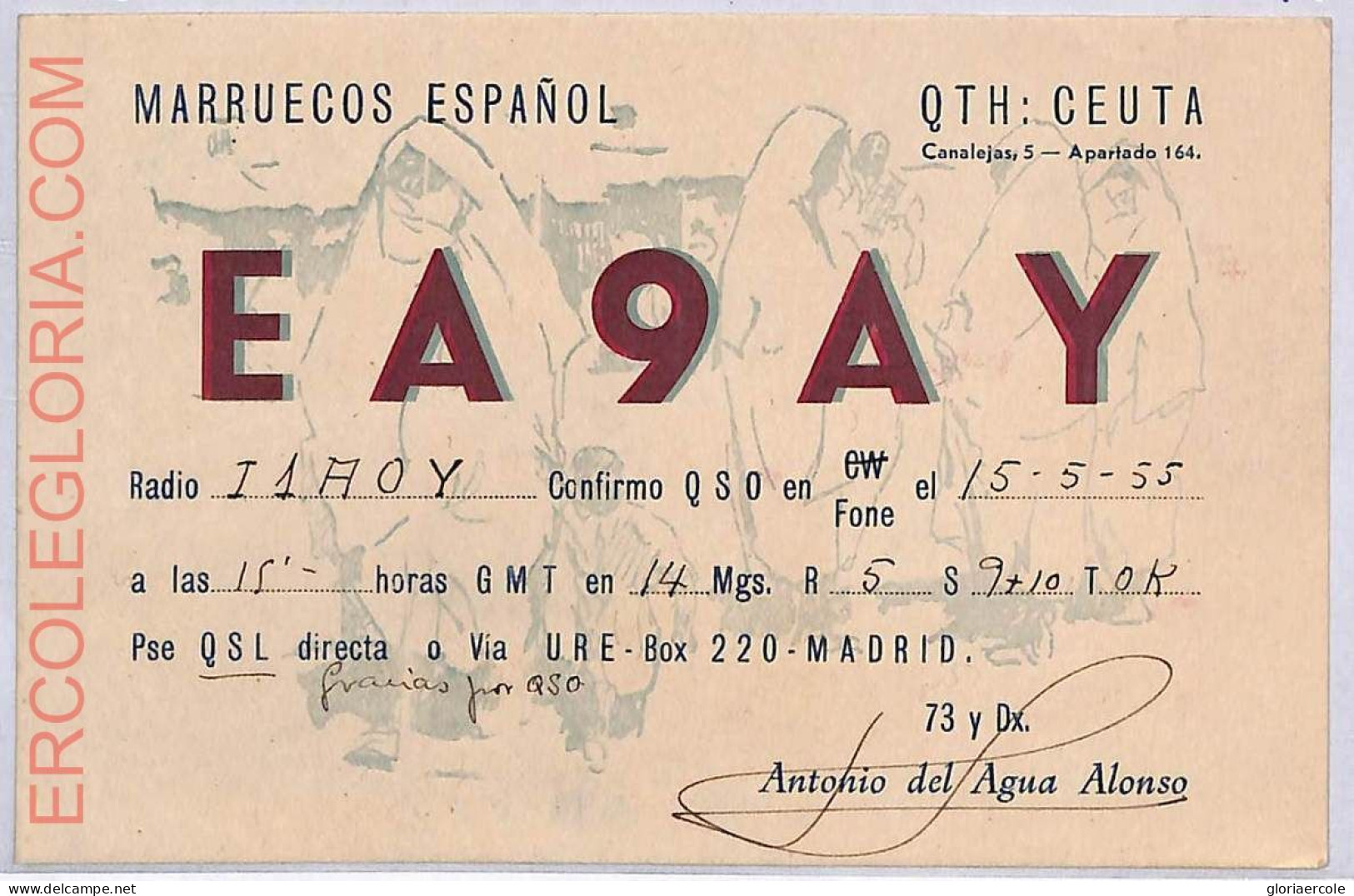 Ad9223 - SPAIN - RADIO FREQUENCY CARD  - 1955 - Radio