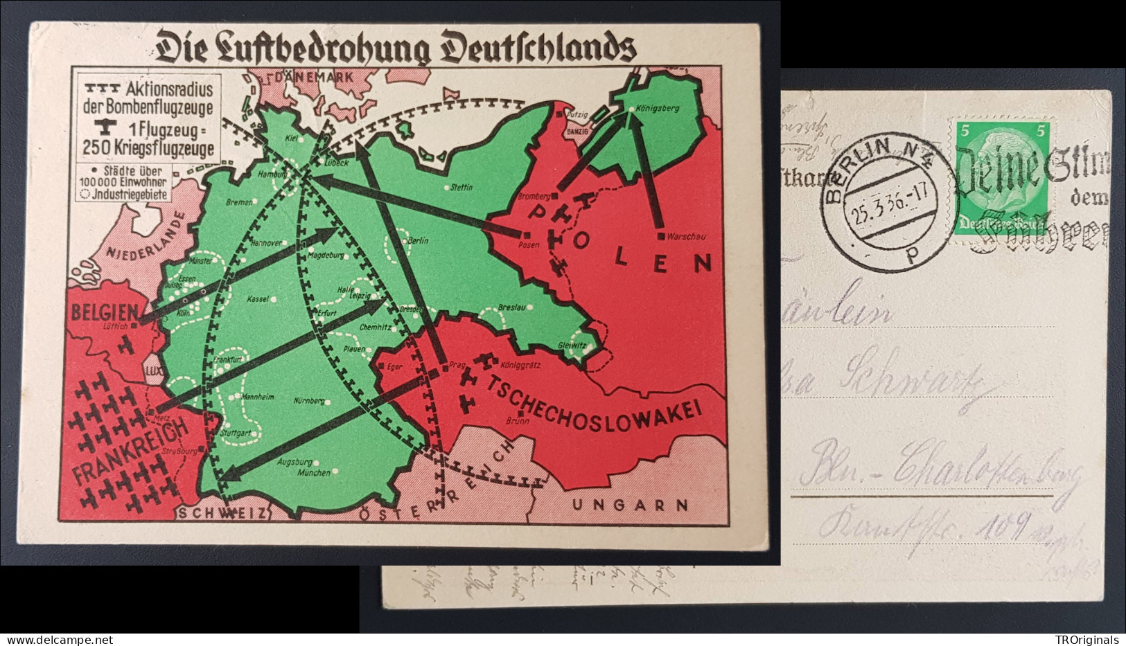 GERMANY THIRD 3rd REICH ORIGINAL WWII PROPAGANDA CARD DAY OF THE GREATER EMPIRE - War 1939-45