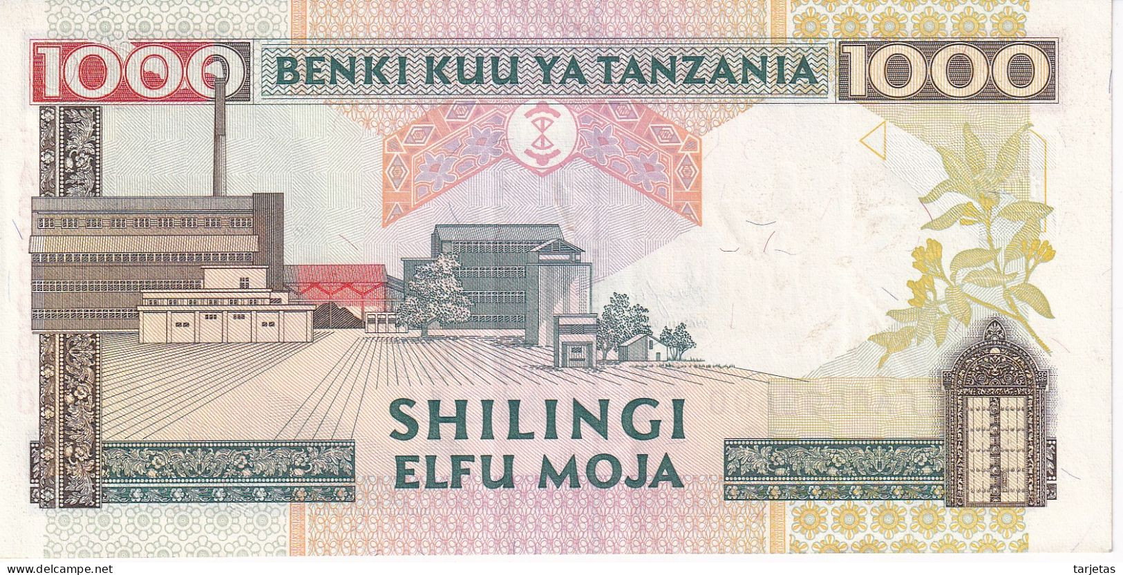 BILLETE DE TANZANIA DE 1000 SHILINGI DEL AÑO 2000 EN CALIDAD EBC (XF) (BANKNOTE) - Tanzanie