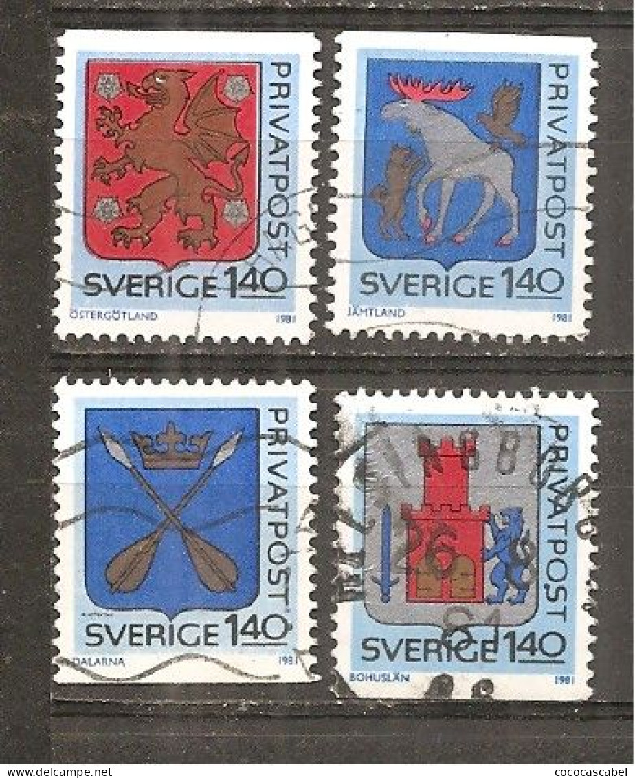 Suecia-Sweden Nº Yvert  1127-30 (usado) (o) - Usados