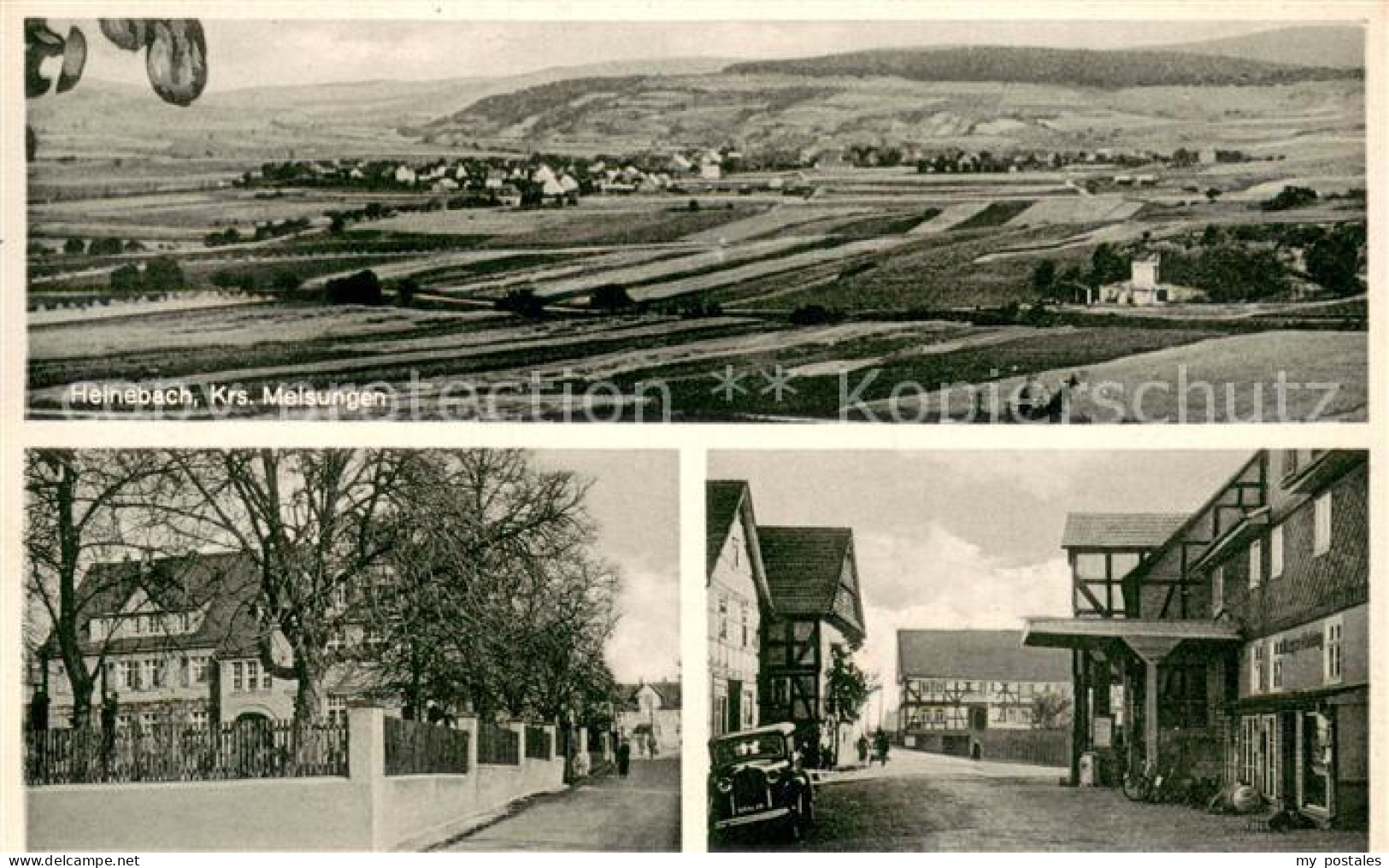 73749350 Heinebach Panorama Schule Strassenpartie Heinebach - Sonstige & Ohne Zuordnung