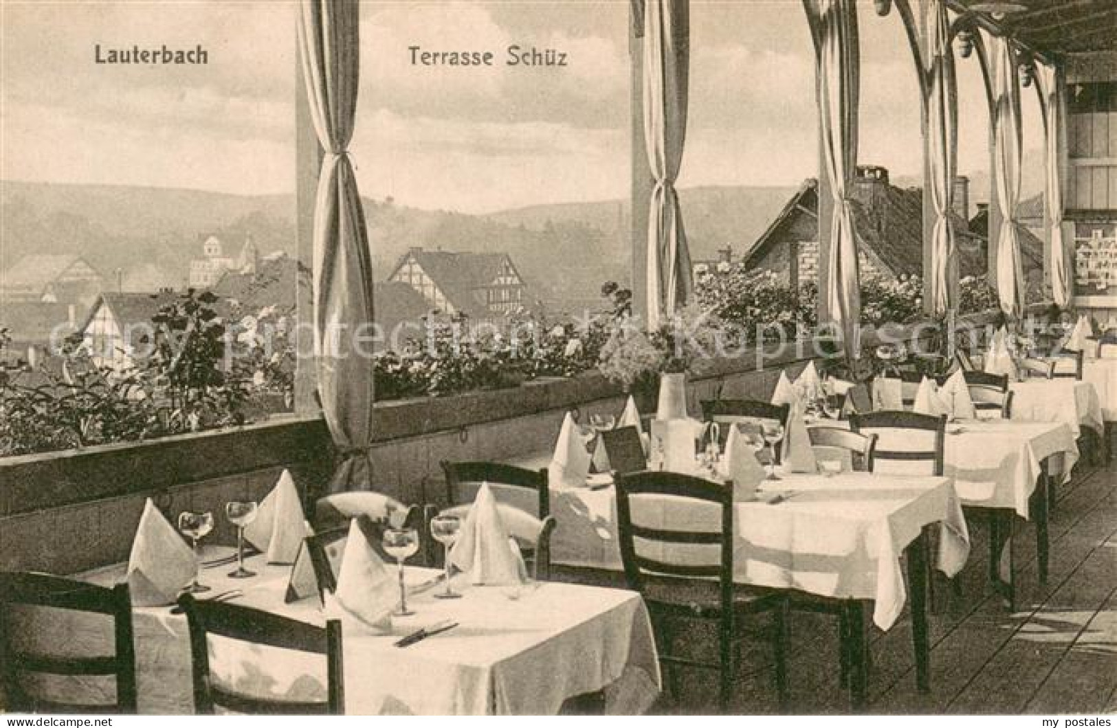 73749342 Lauterbach Hessen Hotel Terrasse Schuez Lauterbach Hessen - Lauterbach