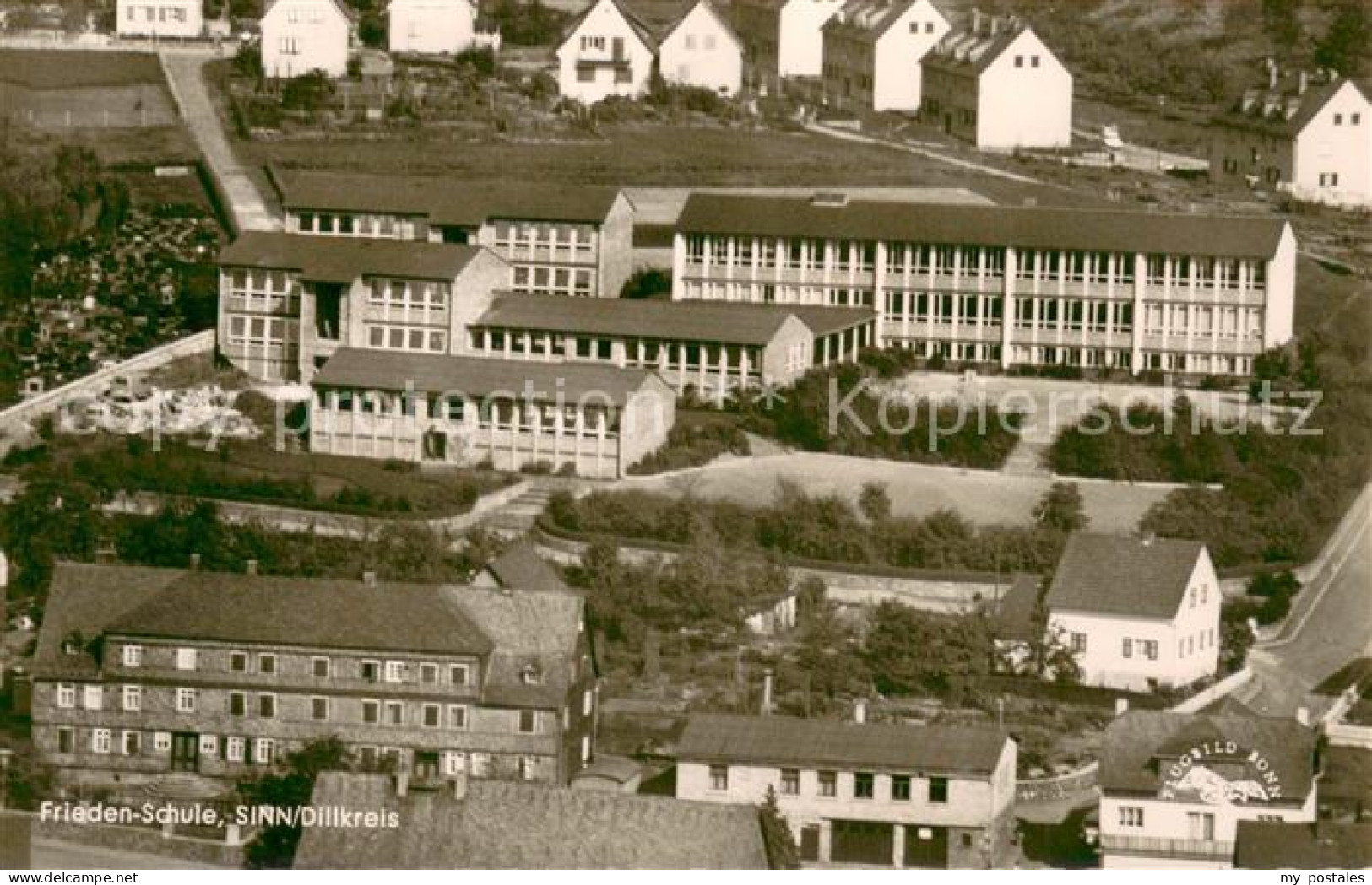 73749304 Sinn Hessen Frieden Schule Fliegeraufnahme Sinn Hessen - Sonstige & Ohne Zuordnung