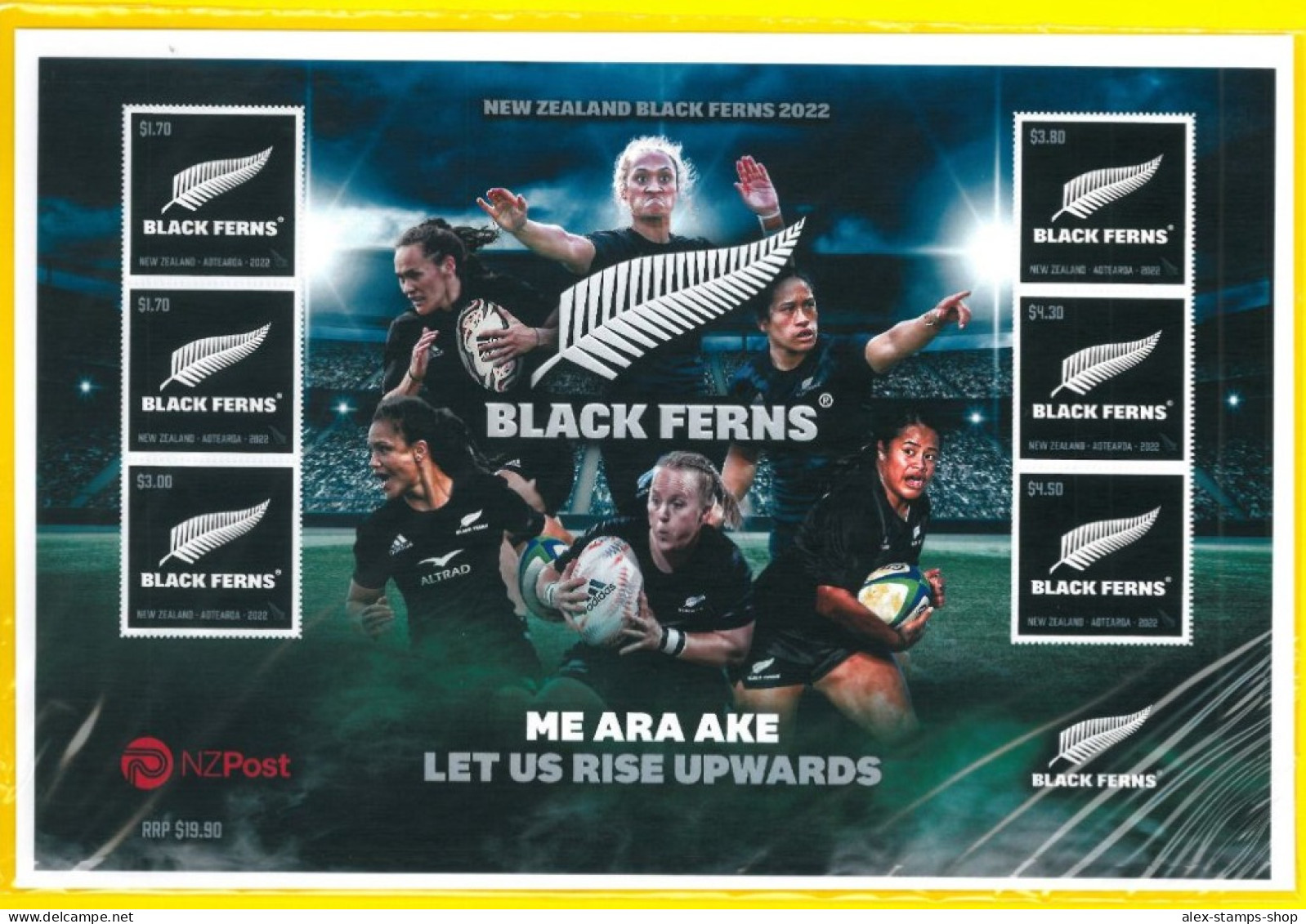 NEW ZEALAND 2022 Black Ferns Set Of Mint Stamps Sheet FOGLIO NUOVA ZELANDA - Blocs-feuillets