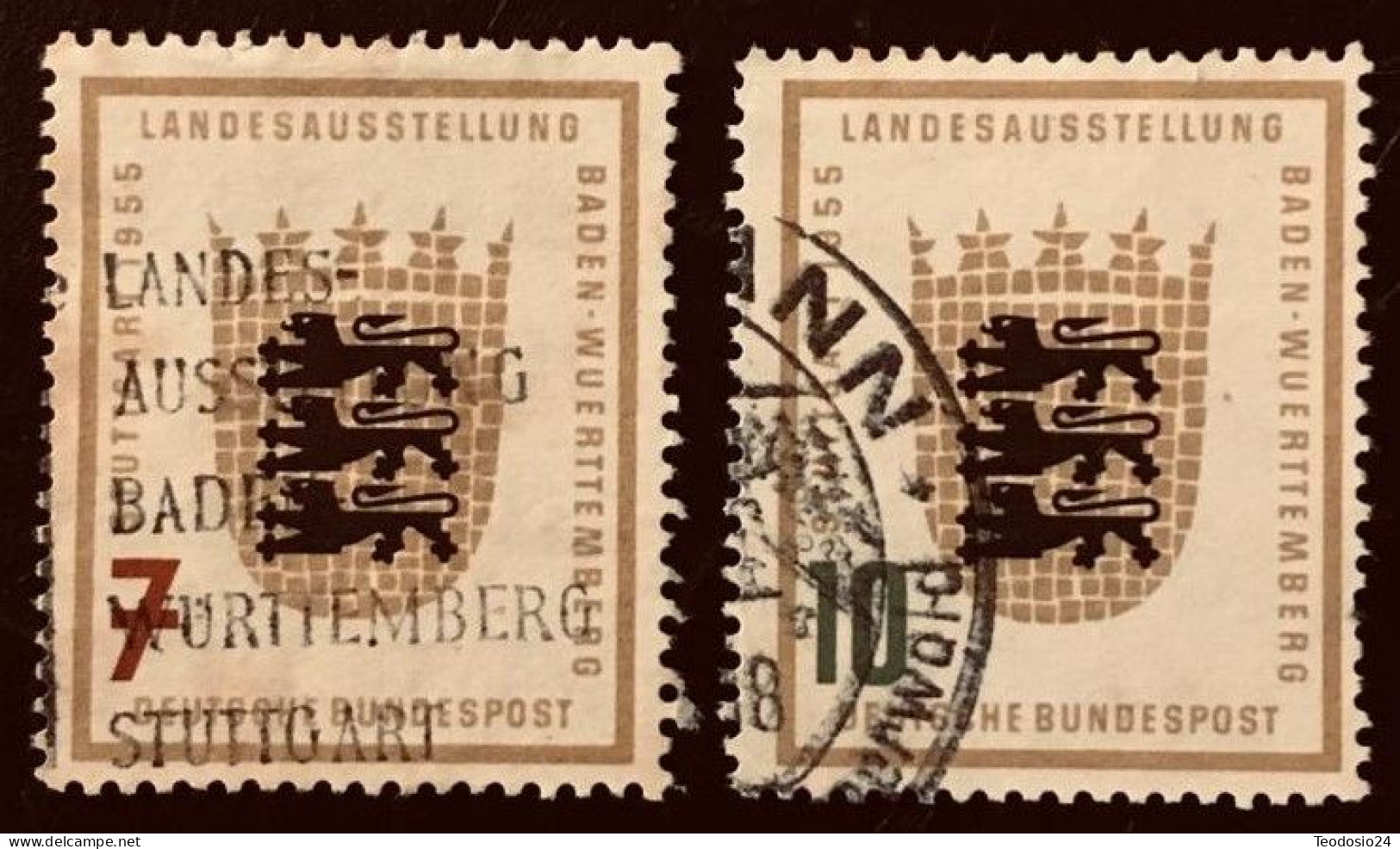 Bundespost 1955 - Yv. 89/90 Michel 212/13 - Oblitérés