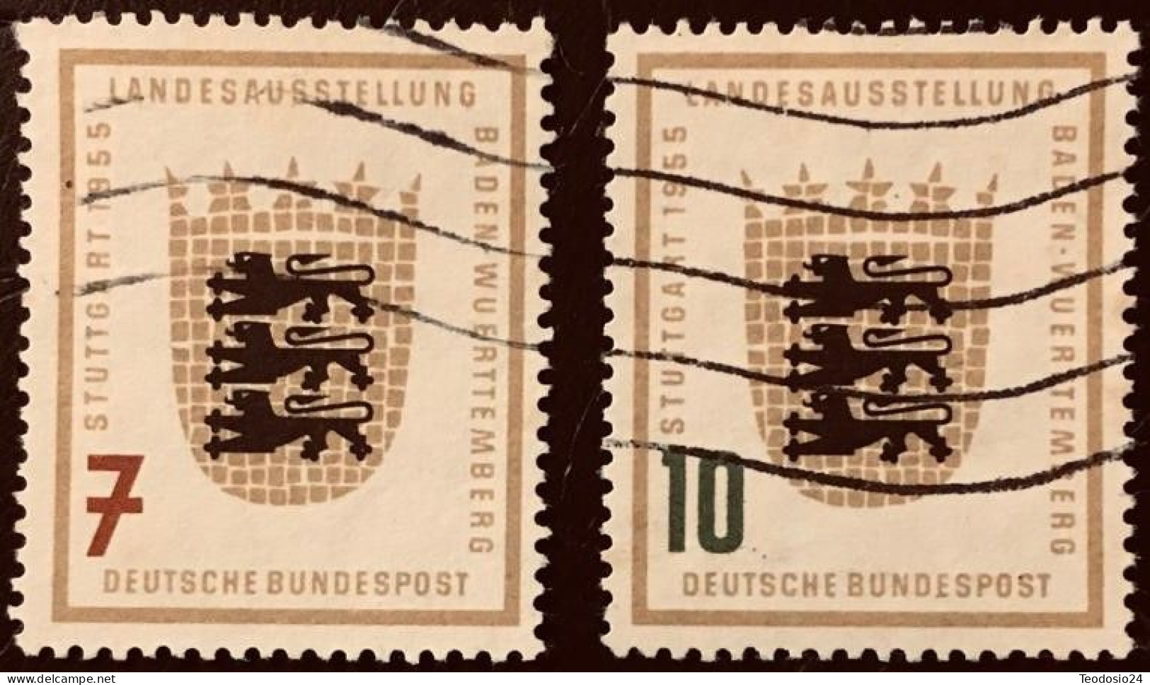 Bundespost 1955 - Yv. 89/90 Michel 212/13 - Oblitérés