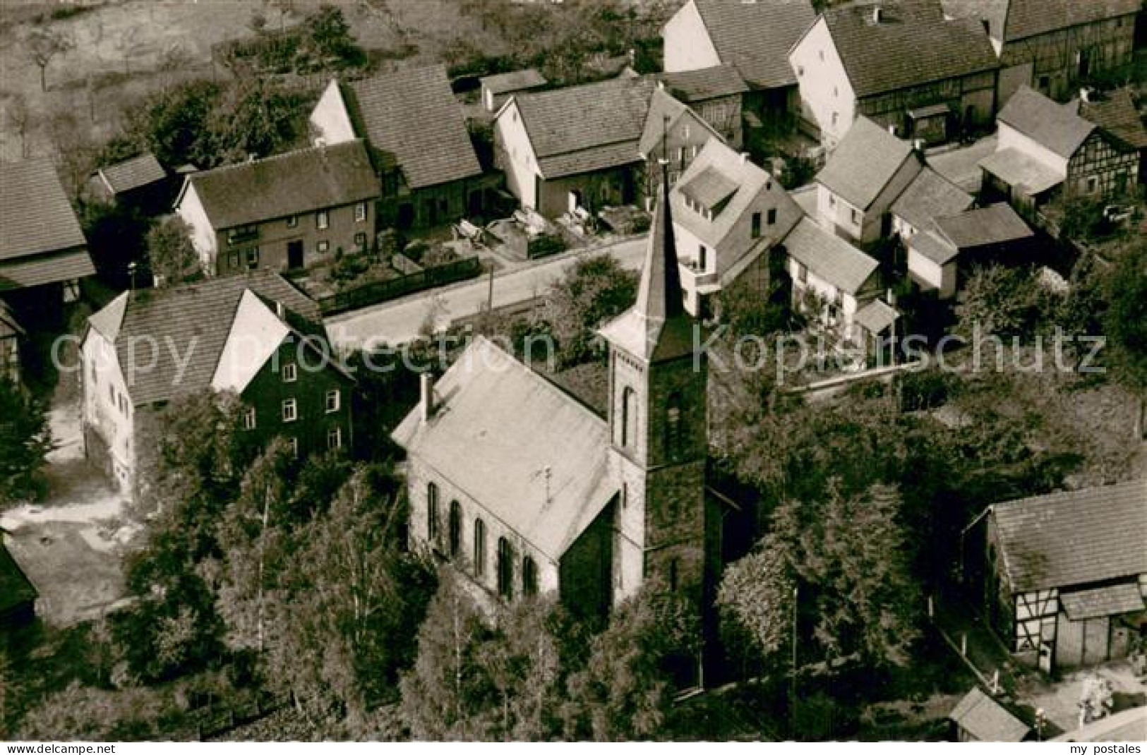 73749248 Merlau Kirche Fliegeraufnahme Merlau - Andere & Zonder Classificatie