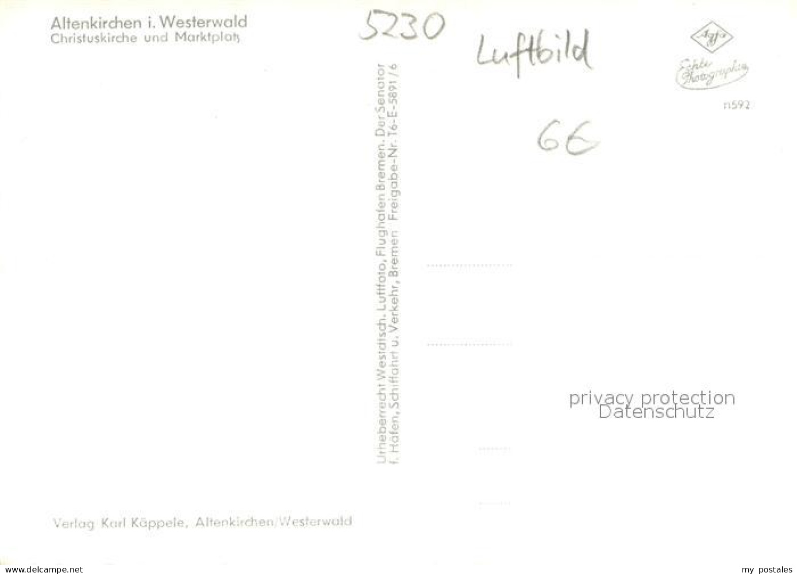 73749053 Altenkirchen Westerwald Christuskirche Mit Marktplatz Fliegeraufnahme A - Sonstige & Ohne Zuordnung