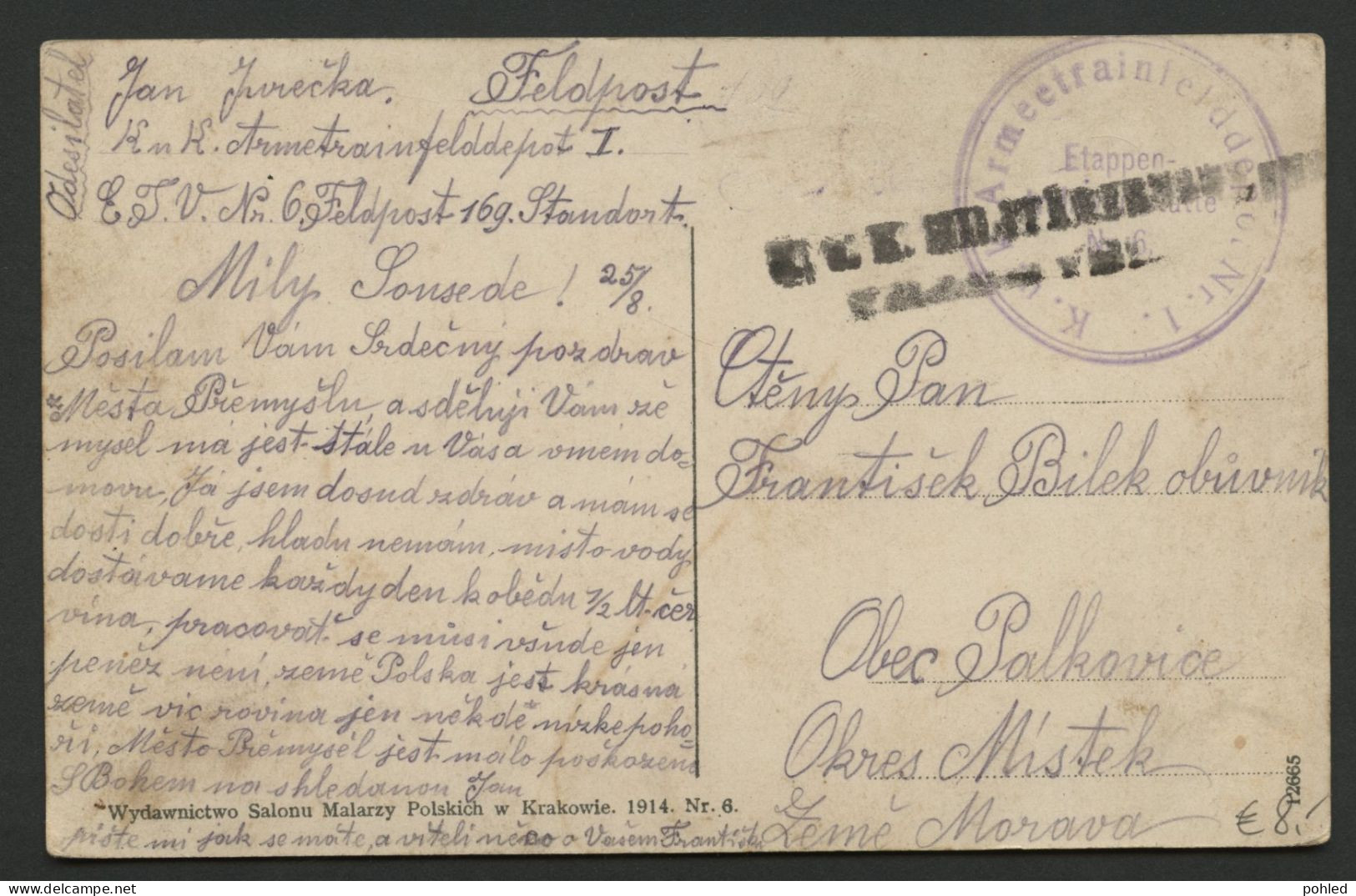 01362*POLAND*POLSKA*PRZEMYŠL*UL. MICKIEWICZA*TRAKT LWOWSKI*FELDPOST*FIELDPOST*1914 - Polonia