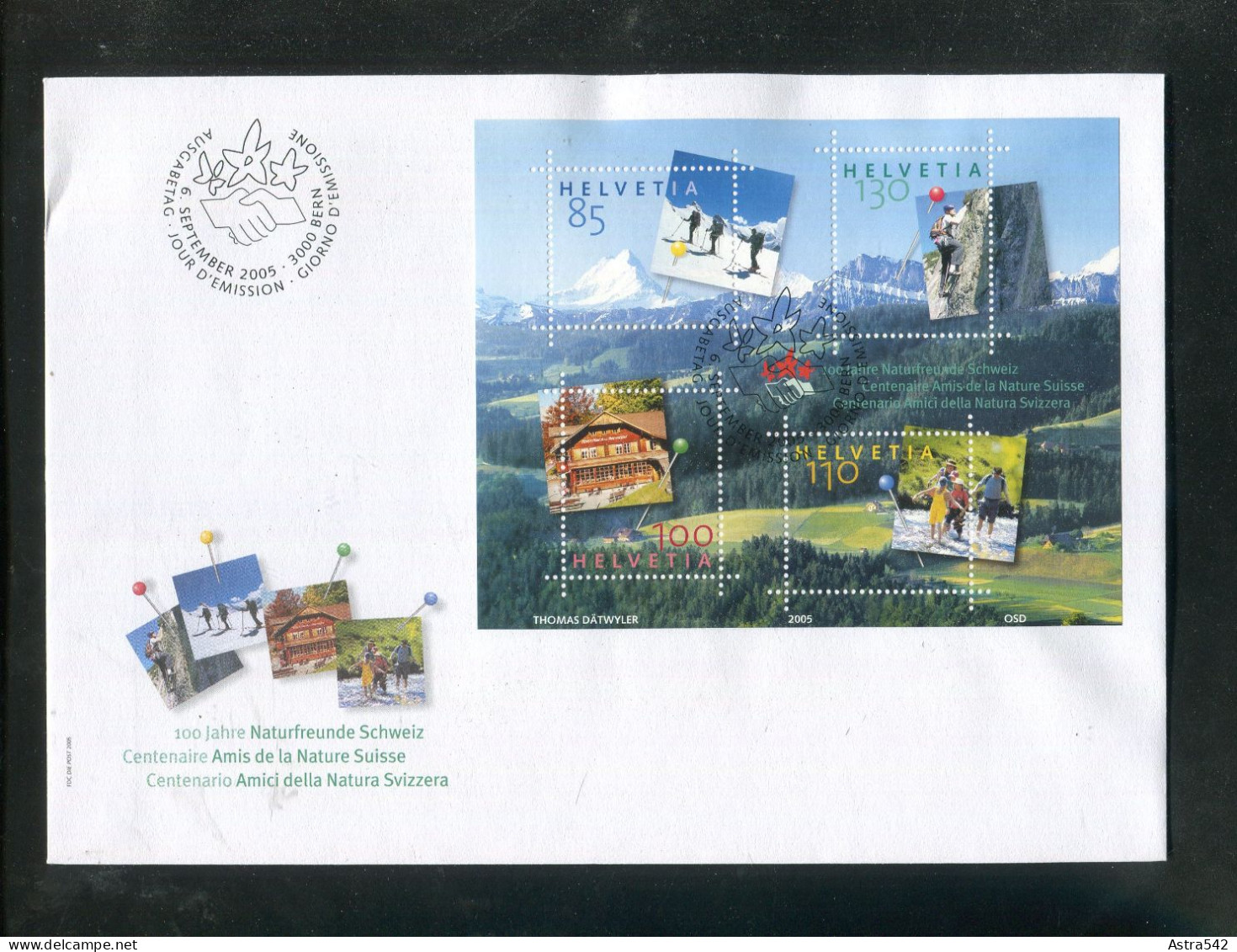 "SCHWEIZ" 2005, Block 39 FDC (A1205) - FDC