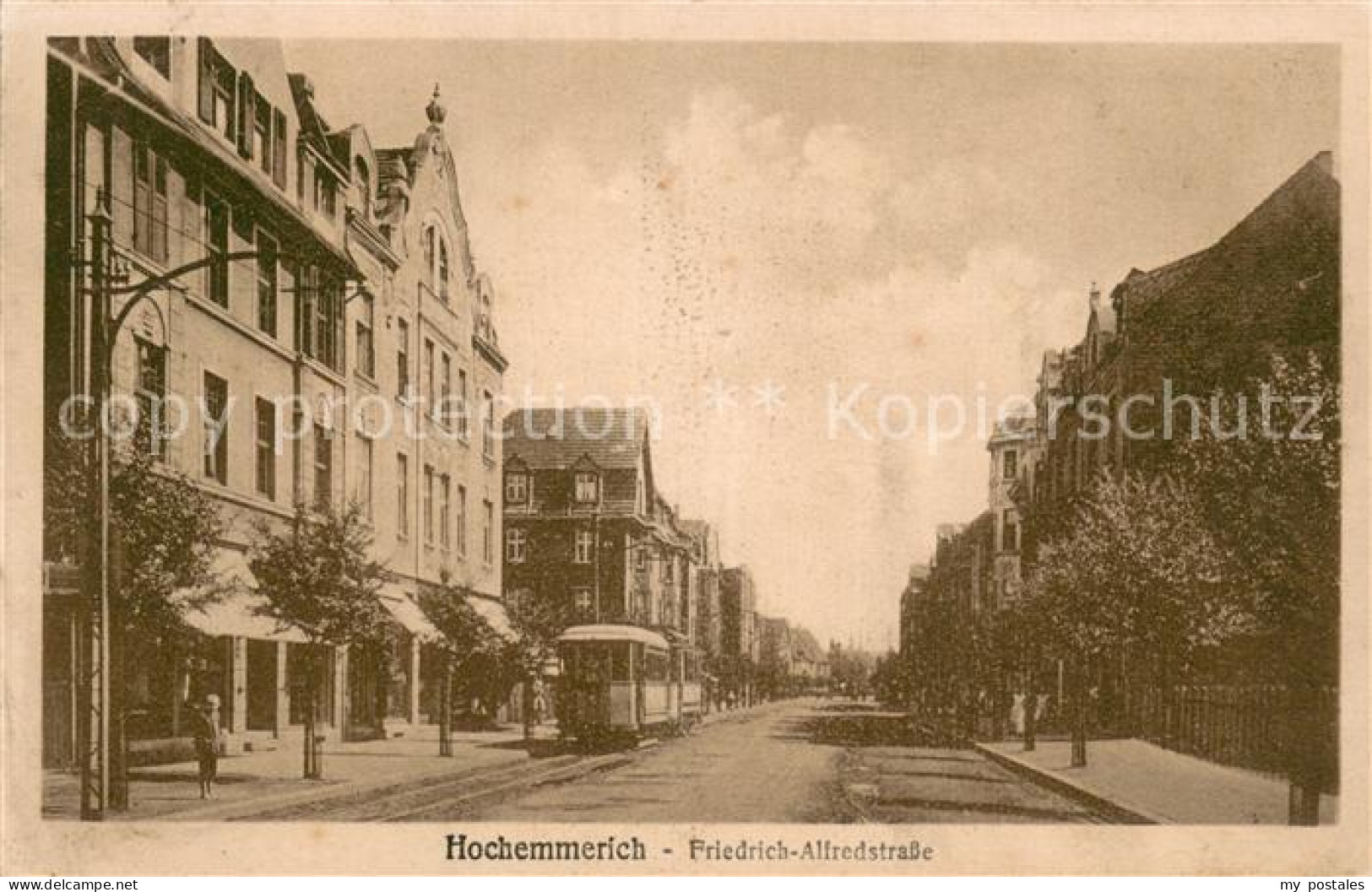 73748994 Hochemmerich Duisburg Friedrich Alfredstrasse Mit Strassenbahn  - Duisburg