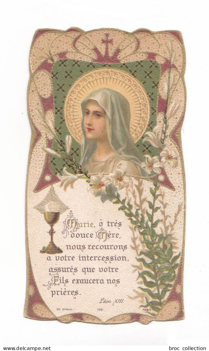 Dore-l'Église, 1re Communion De Ginette Valentin, 1936, Vierge Marie, Citation De Léon XIII, éd. De Gerval N° 1051 - Andachtsbilder