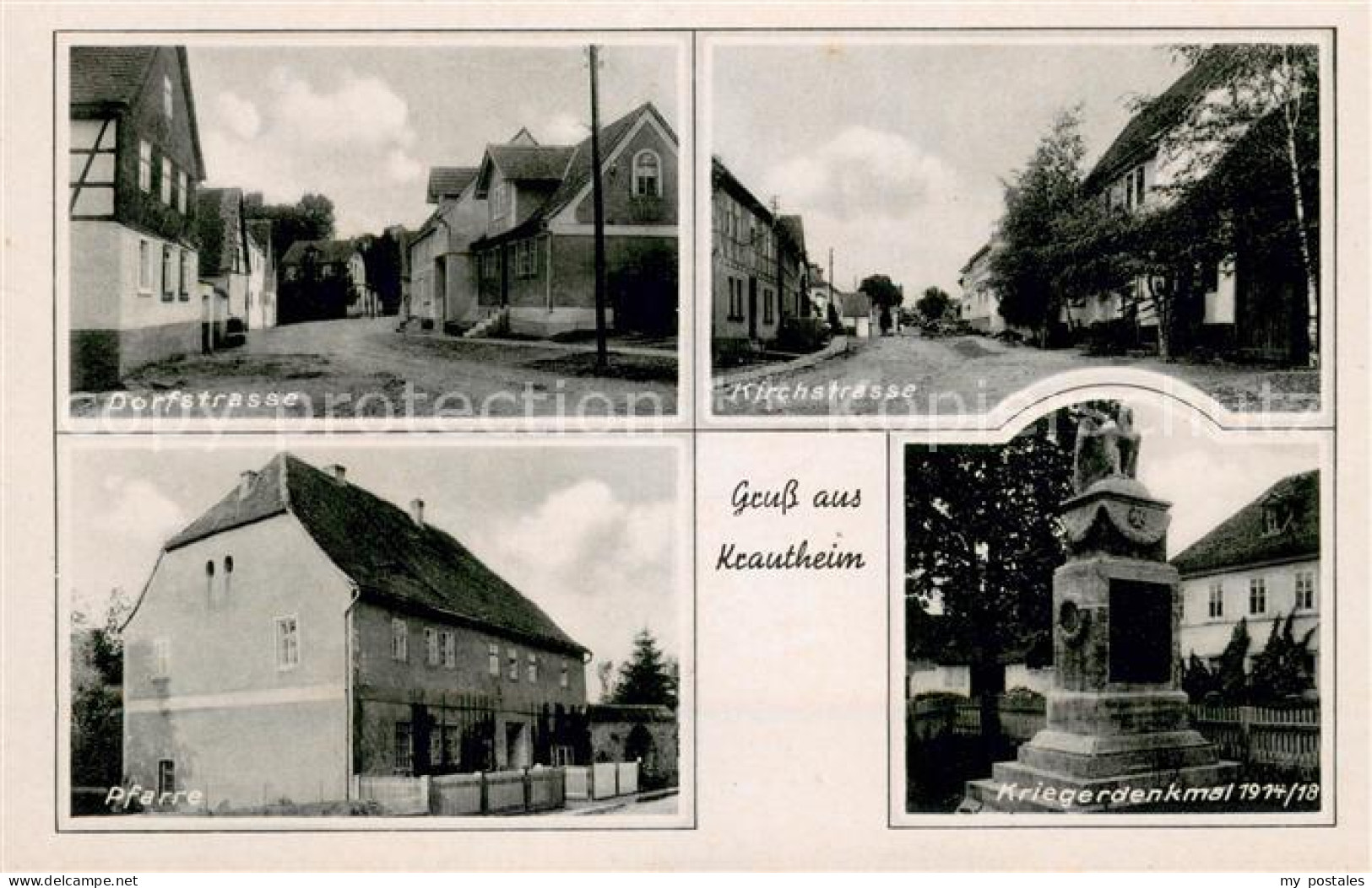 73748979 Krautheim Weimar Dorfstrasse Kirchstrasse Pfarrei Kriegerdenkmal Krauth - Sonstige & Ohne Zuordnung