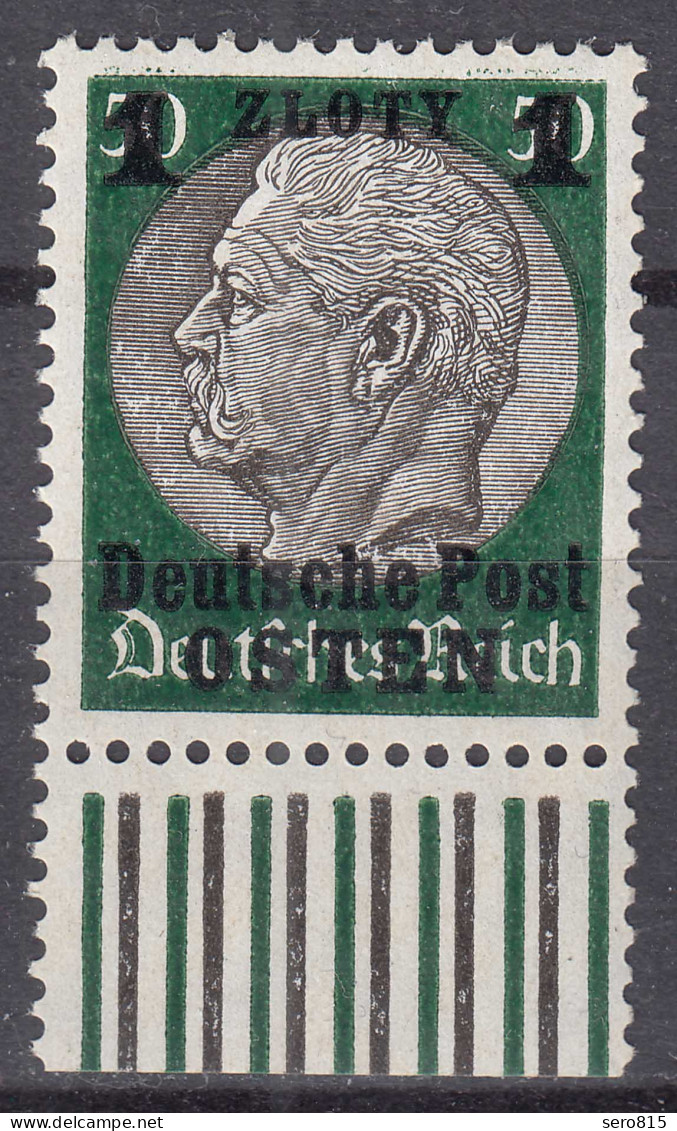 Generalgouvernement 1939 Mi.12 Postfrisch MNH 1 Zl. Auf 50 Pfg.     (70568 - Ocupación 1938 – 45